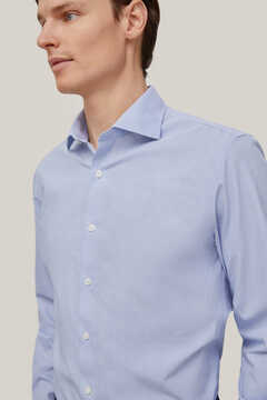 Pedro del Hierro Camisa vestir cuadro gales non iron + antimanchas Blue