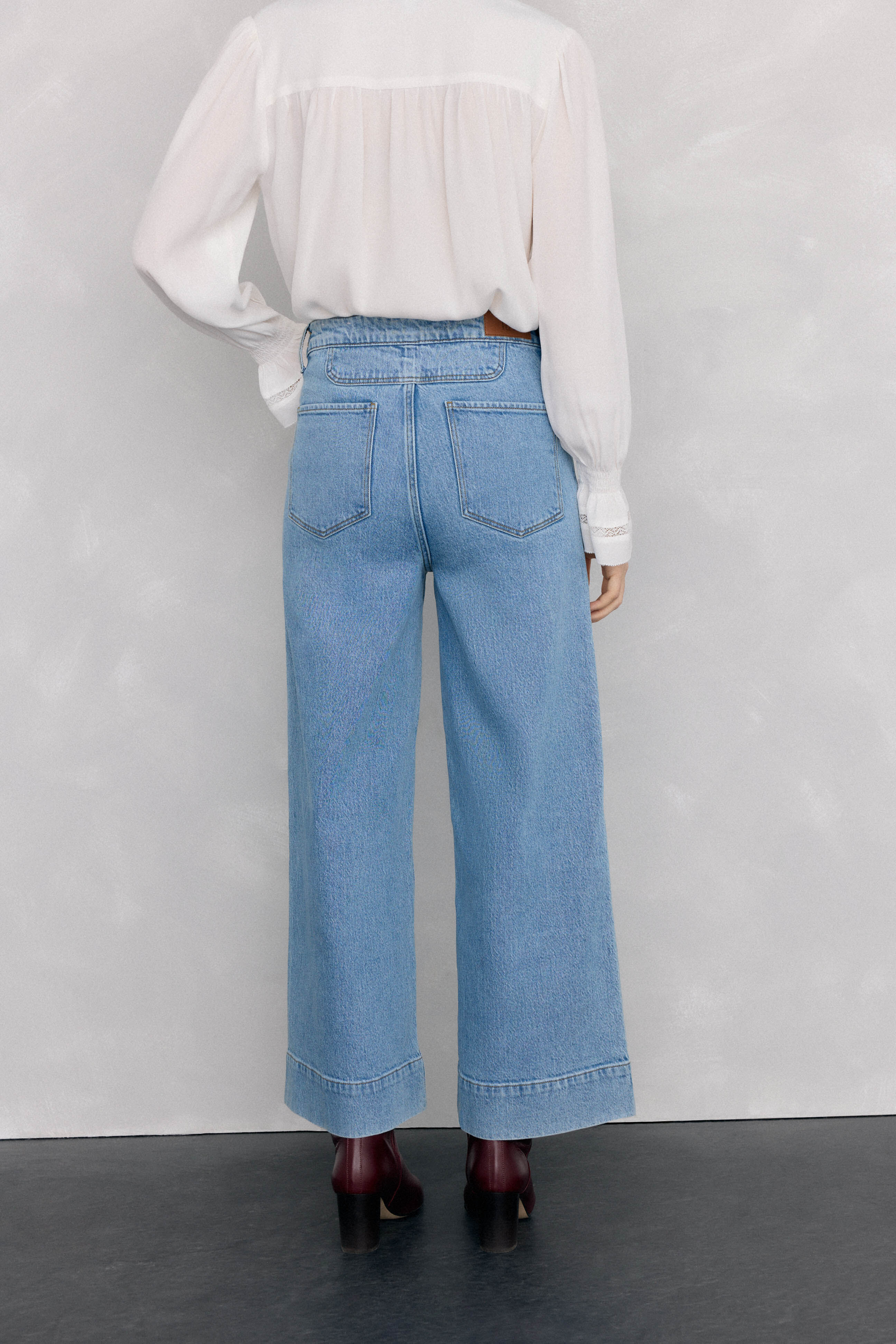 Pedro del Hierro Wide flare jeans Blue