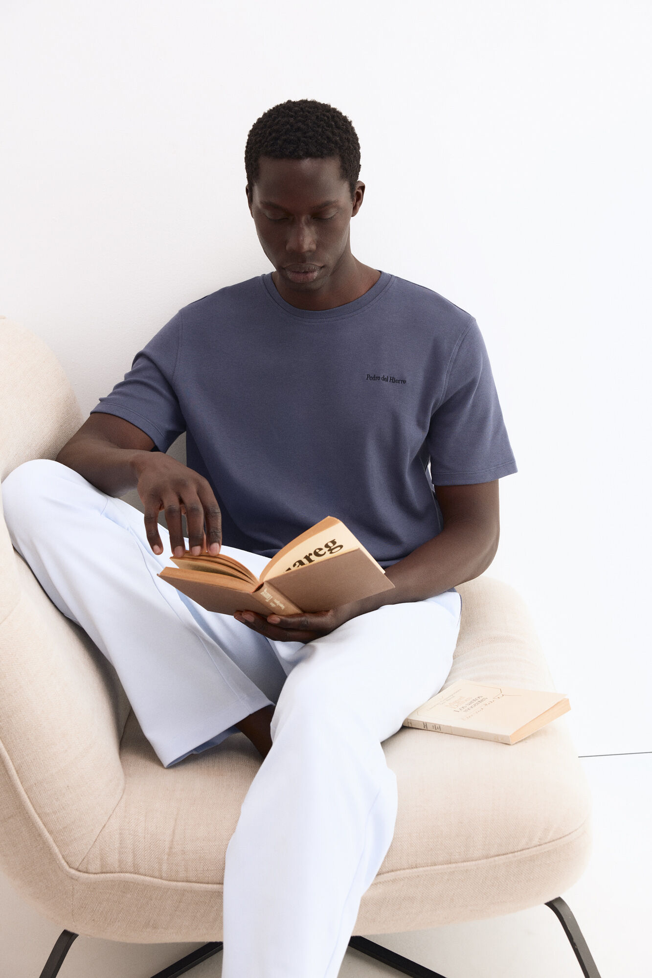 Pedro del Hierro T-shirt de manga curta em algod&atilde;o espanhol