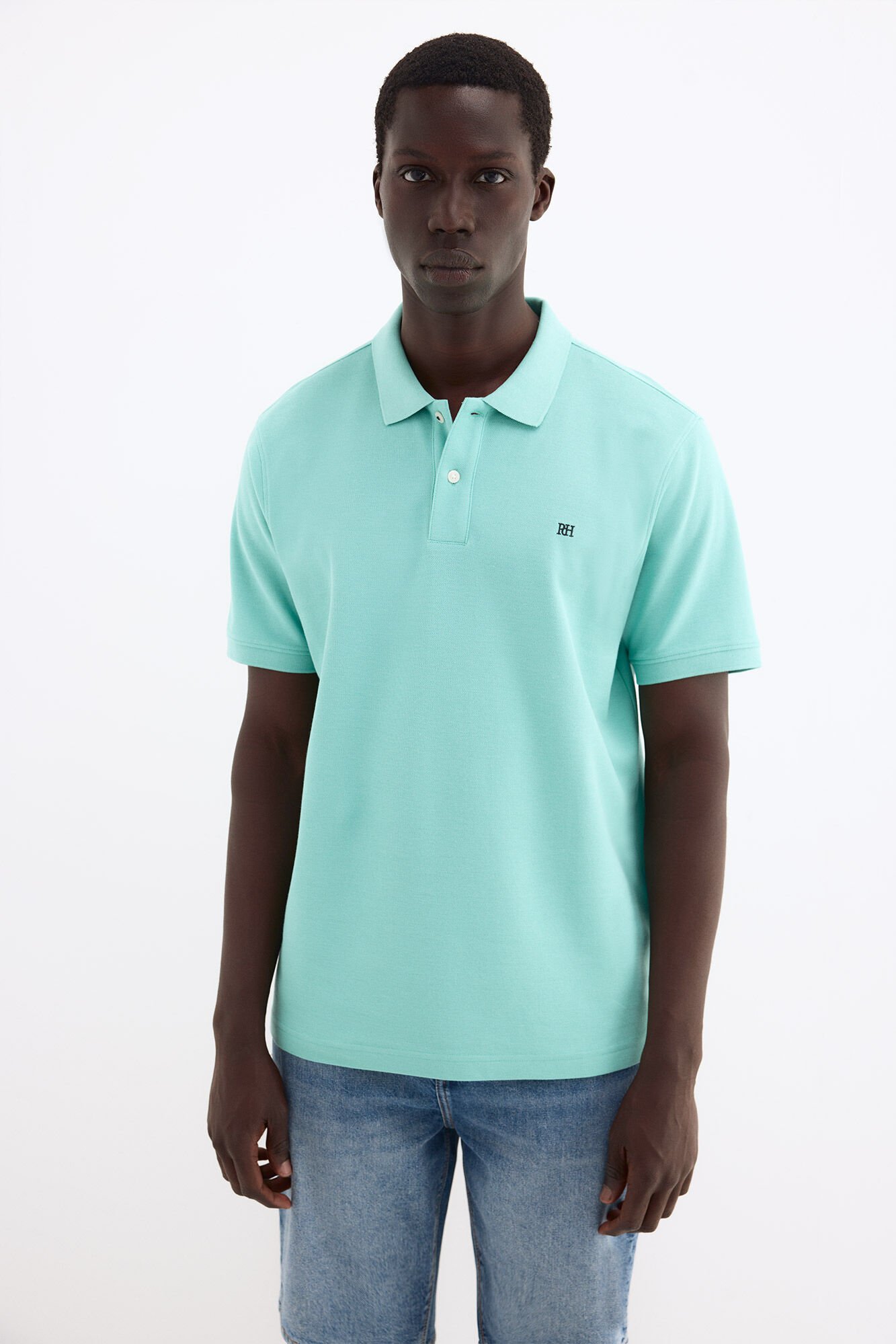 Pedro del Hierro Basic piqu&eacute; polo shirt Green