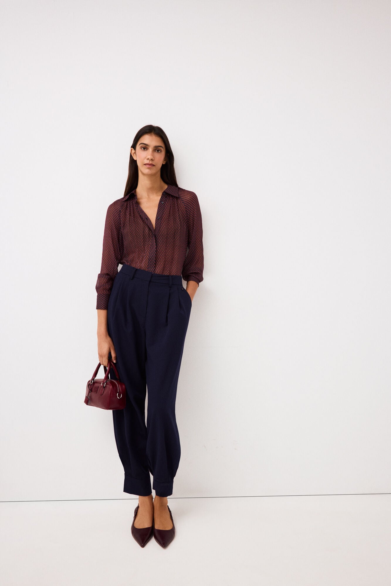 Pedro del Hierro Printed blouse Red