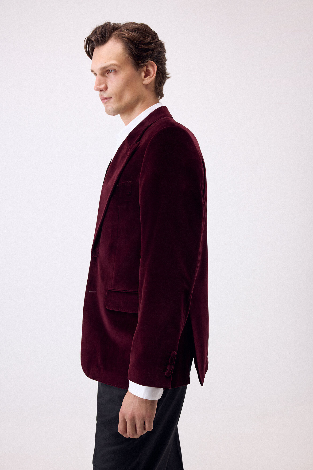 Pedro del Hierro Velvet blazer Burgundy