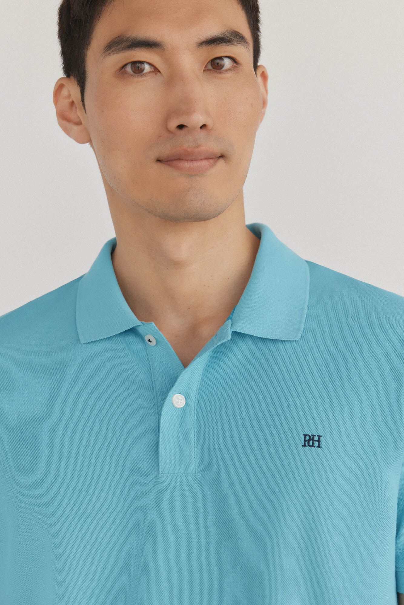 Pedro del Hierro Essential slim polo shirt Turquoise