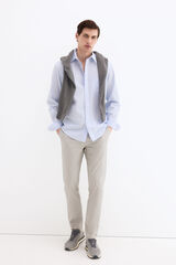 Pedro del Hierro Structured slim fit chinos Grey