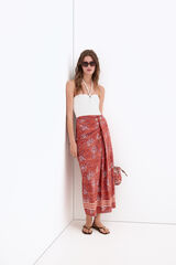 Pedro del Hierro Jacquard fabric swimwear with beads White