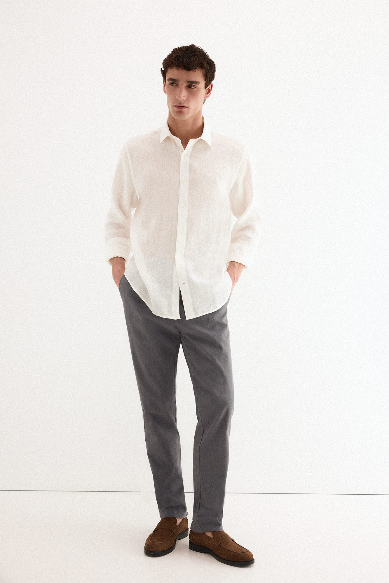 Pedro del Hierro Plain linen shirt