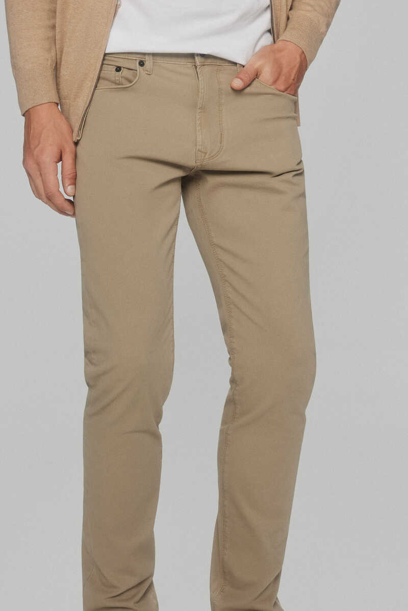 Pedro del Hierro Coloured slim fit Premium Flex 5-pocket jeans Brown