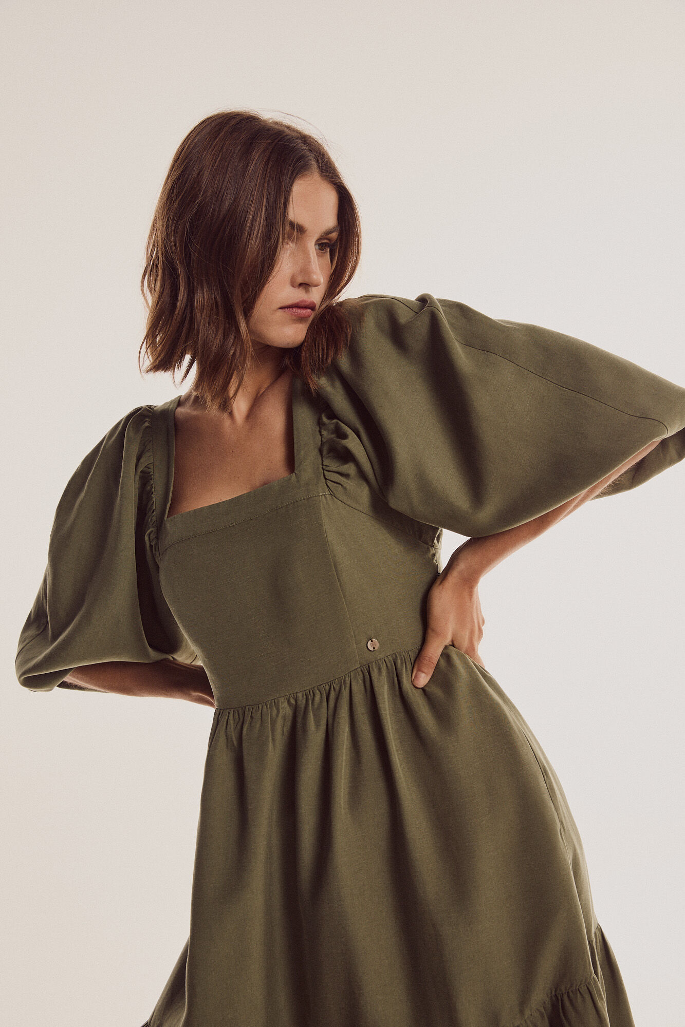 Mujer Vestido midi bicolor Gris | Vestidos Y Monos Pedro del Hierro — Rena  Colette