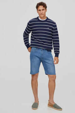 Pedro del Hierro 5-pocket denim bermuda shorts Blue