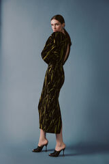 Pedro del Hierro Velvet long dress Black