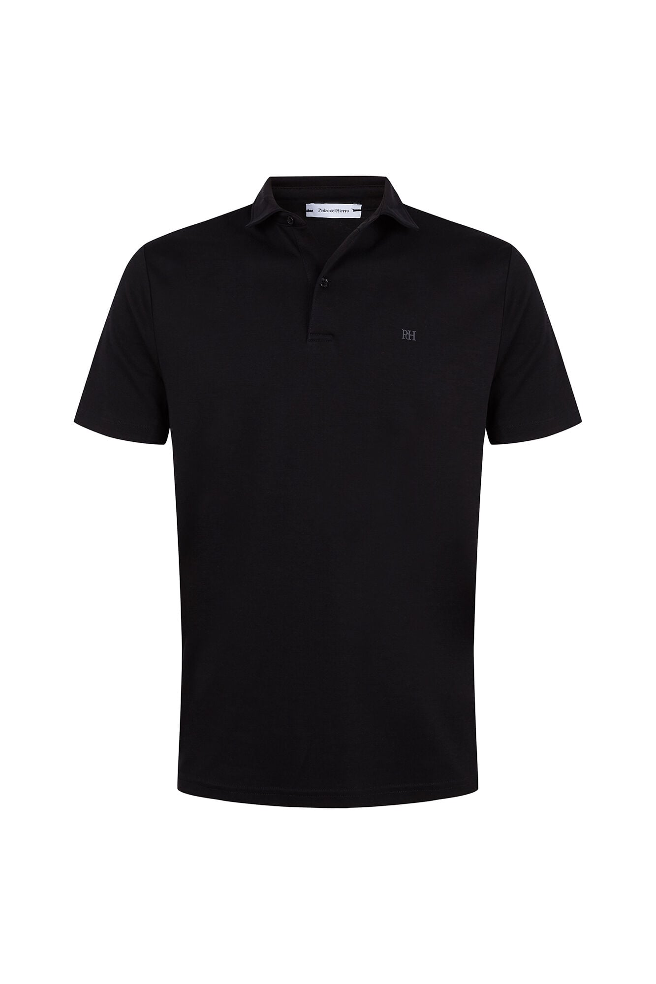 Pedro del Hierro Mercerized polo shirt Black