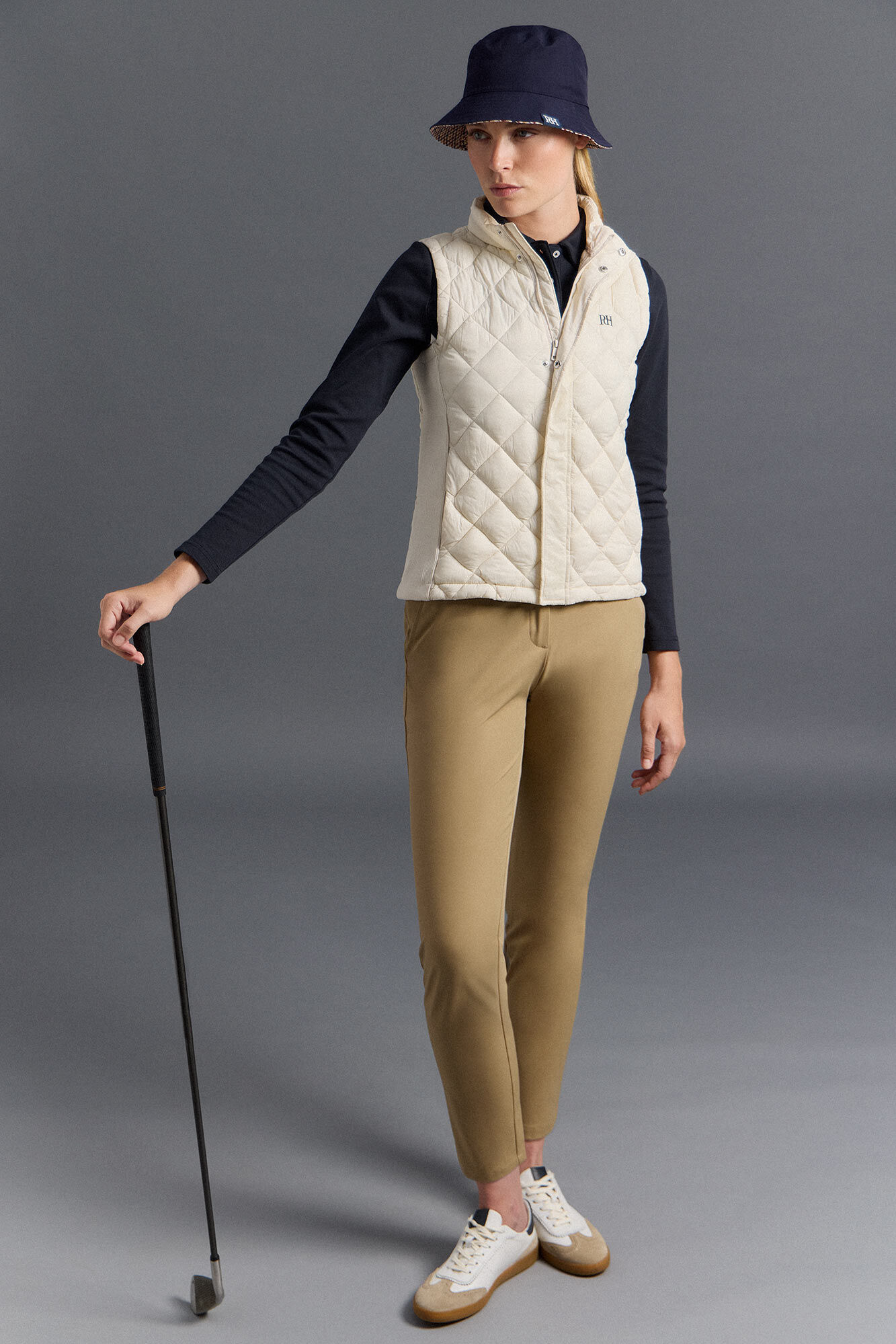 Pedro del Hierro Padded golf vest Ecru