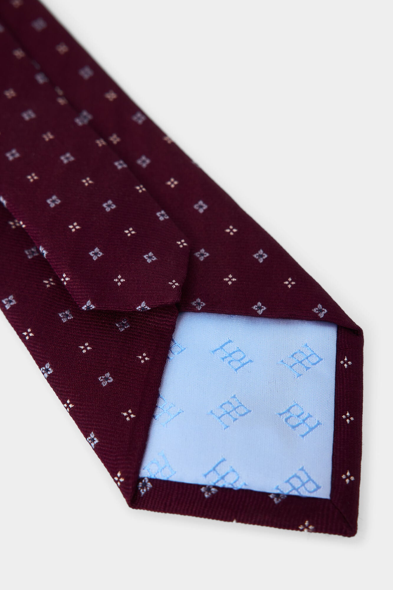 Pedro del Hierro Extra-fine silk tie Burgundy