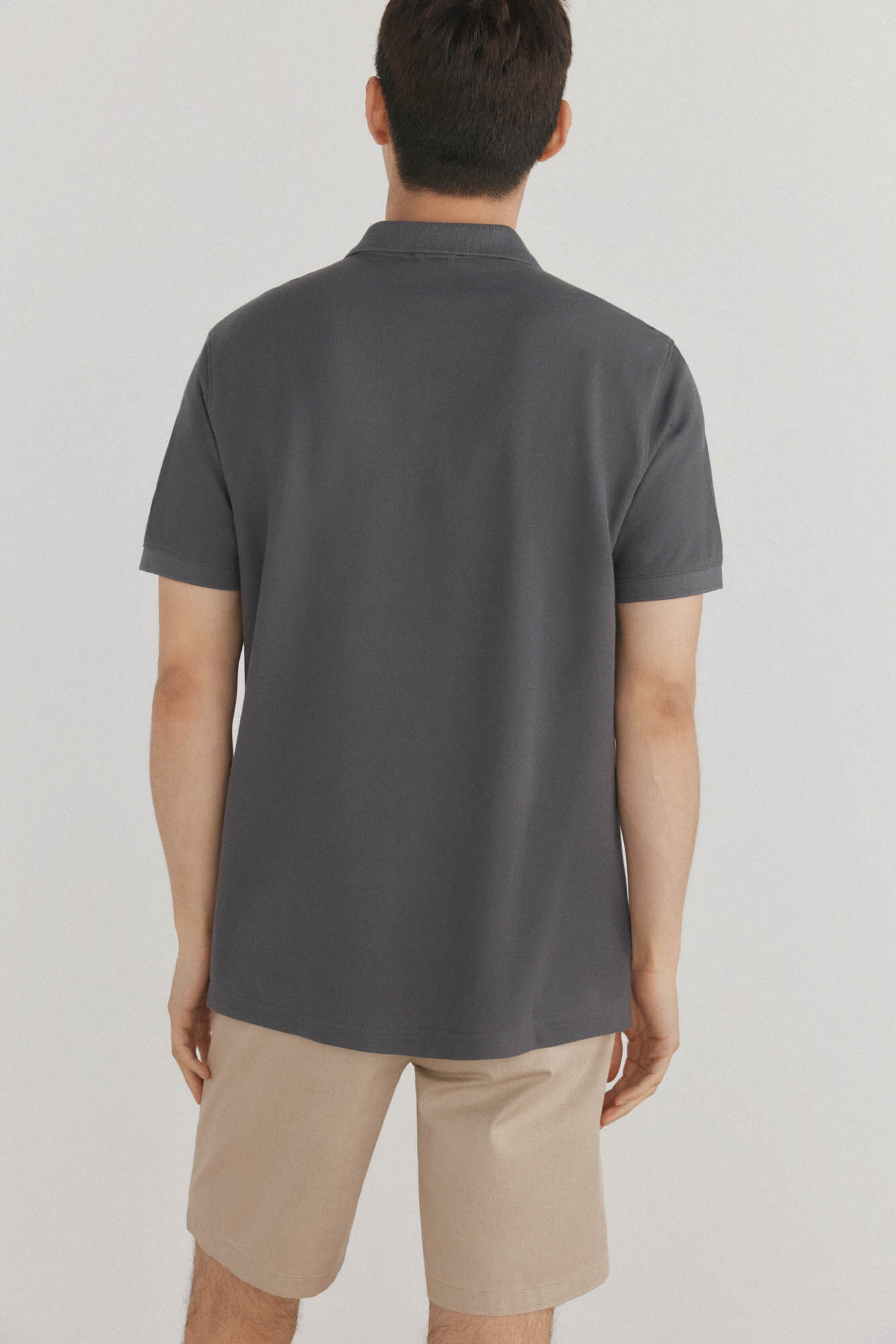 Pedro del Hierro Basic piqu&eacute; polo shirt Grey