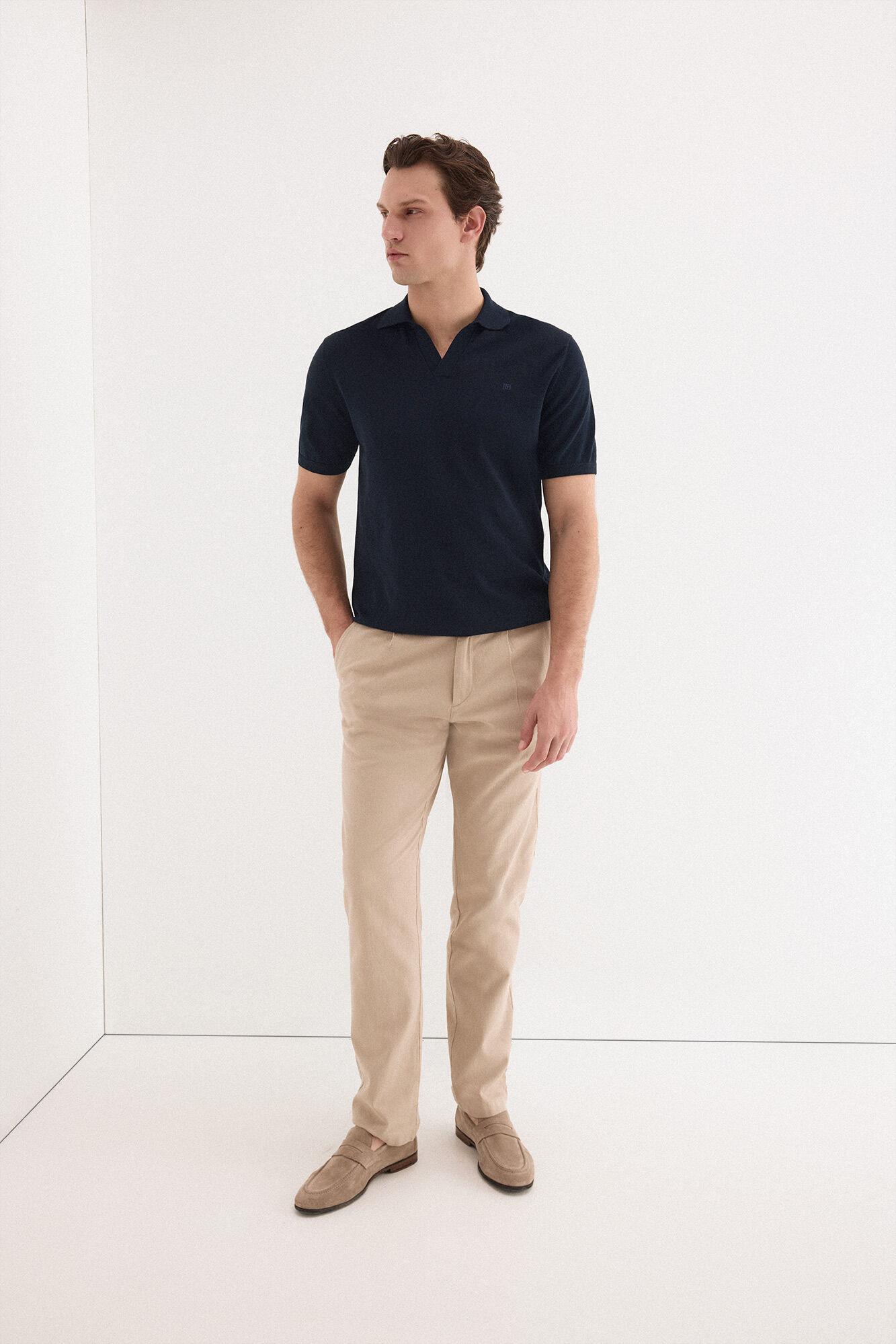 Pedro del Hierro Camisola polo premium manga curta em algod&atilde;o