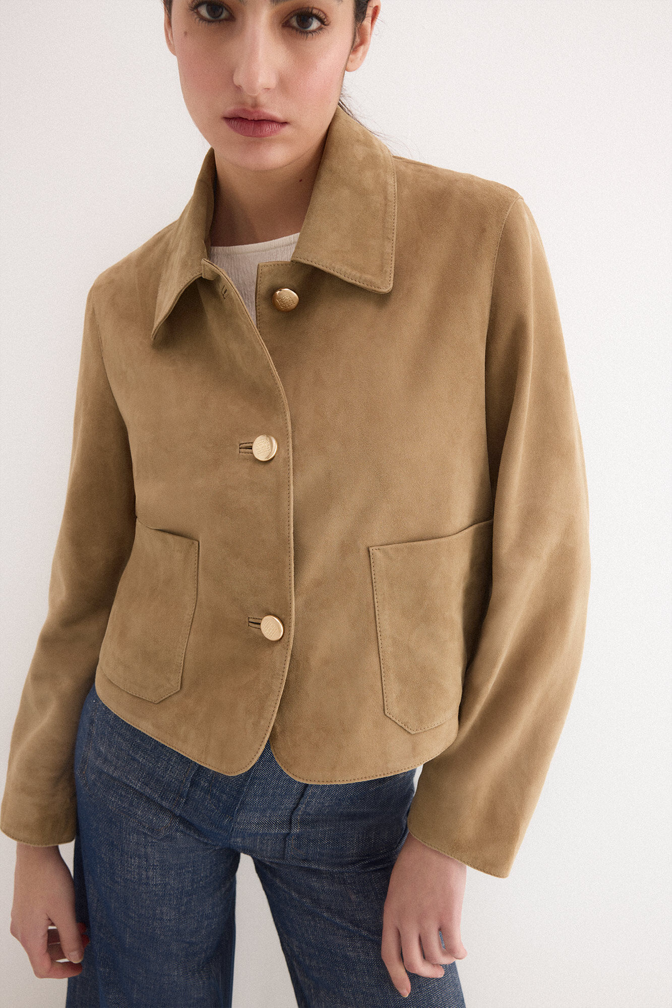 Pedro del Hierro Suede jacket Green