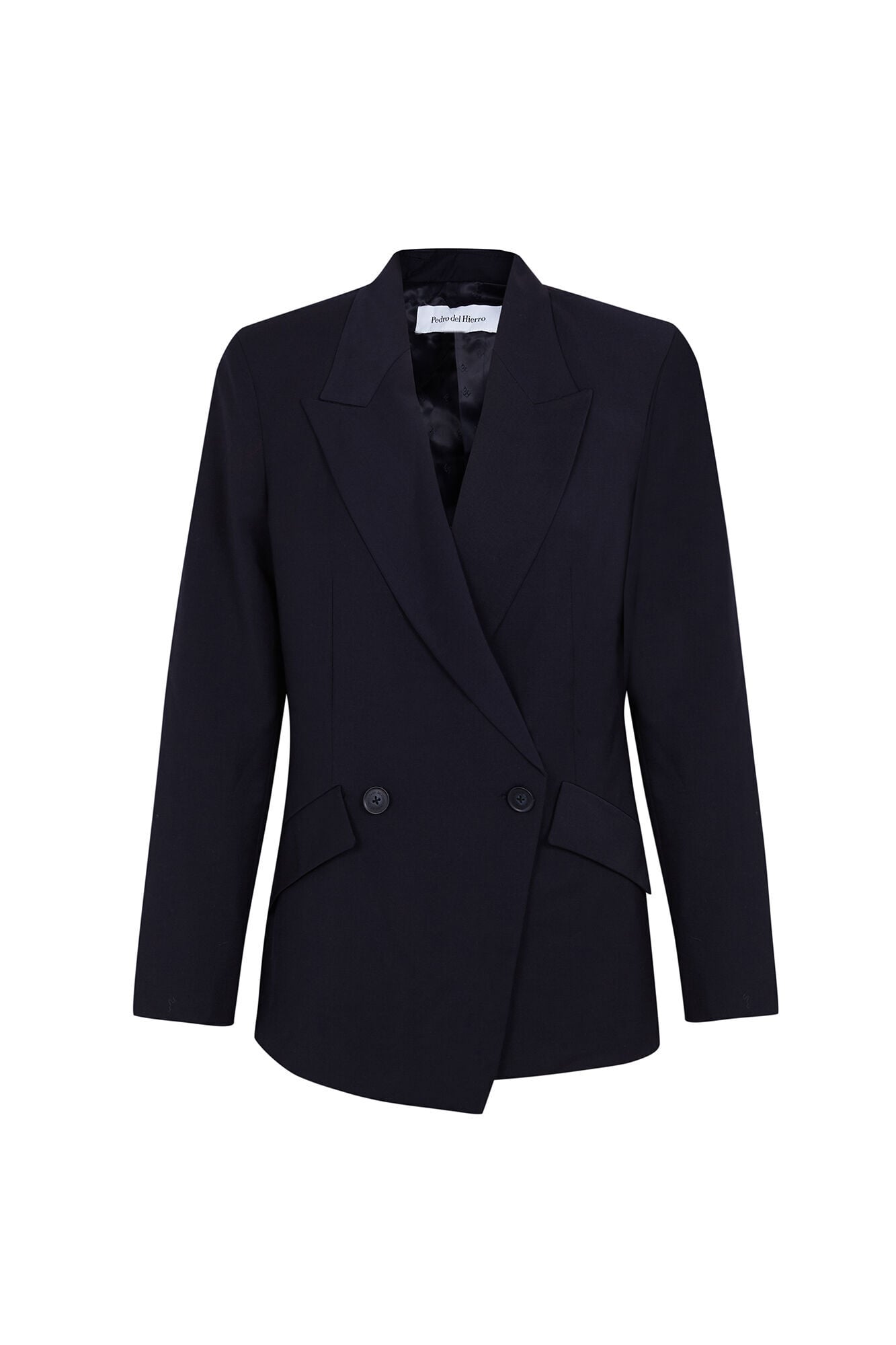 Pedro del Hierro Navy asymmetric blazer Blue