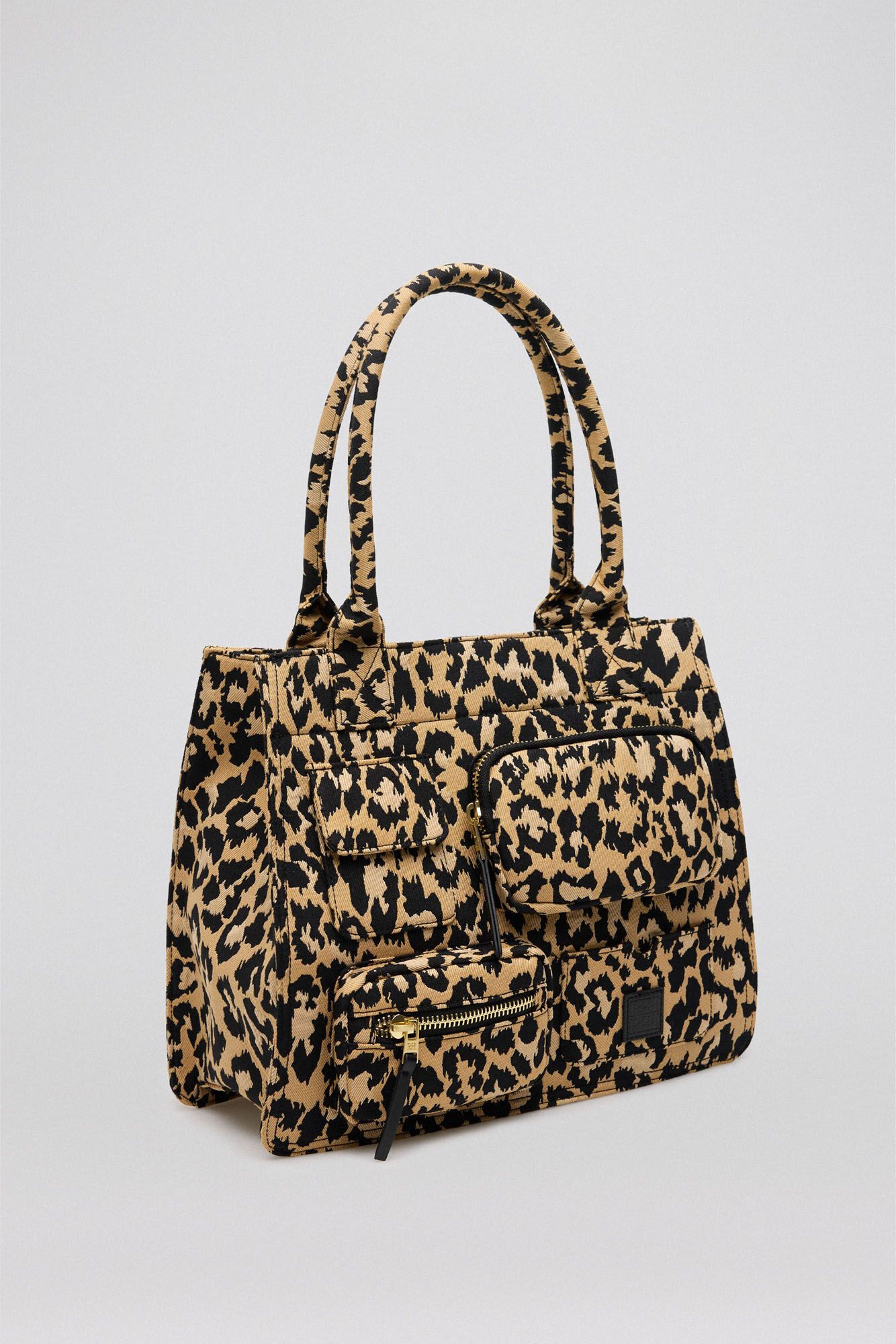 Pedro del Hierro Bolso tote animal print Marr&oacute;n