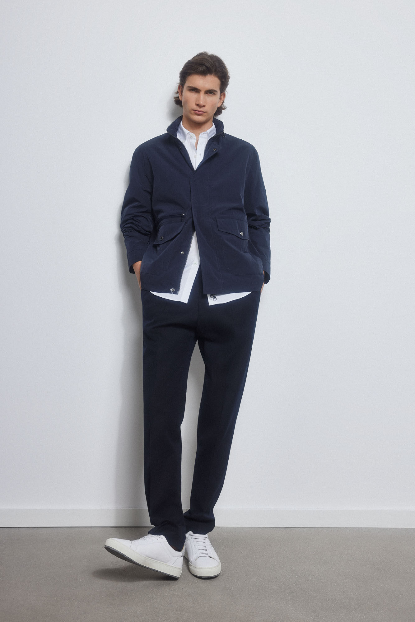 Pedro del Hierro Lightweight technical jacket Blue