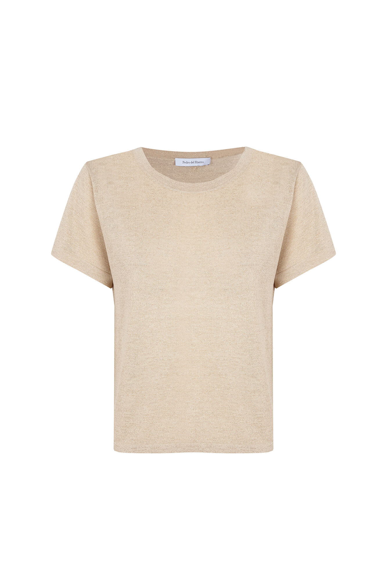 Pedro del Hierro Lurex knit top Ecru
