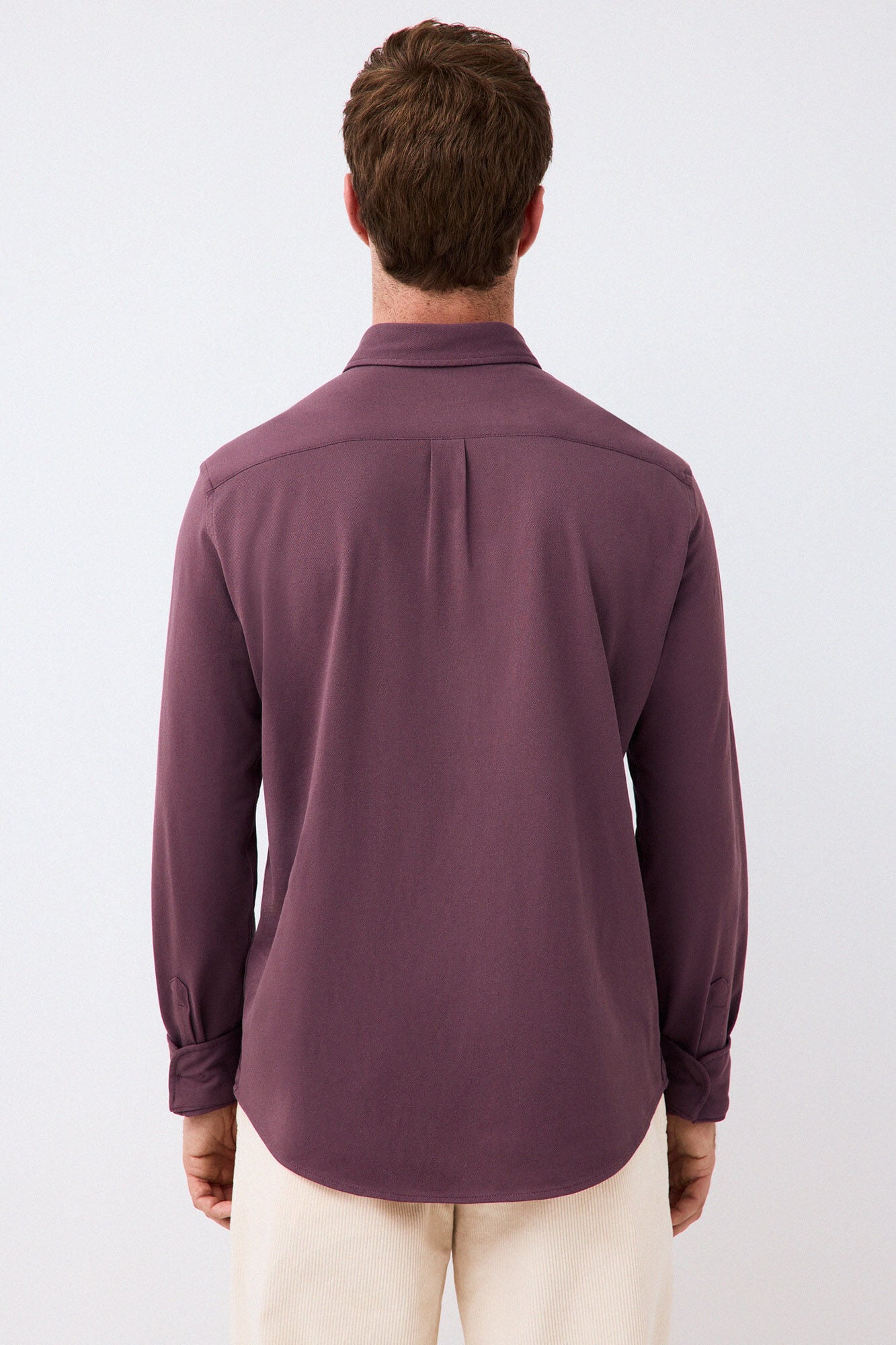 Pedro del Hierro Plain jersey-knit shirt Burgundy