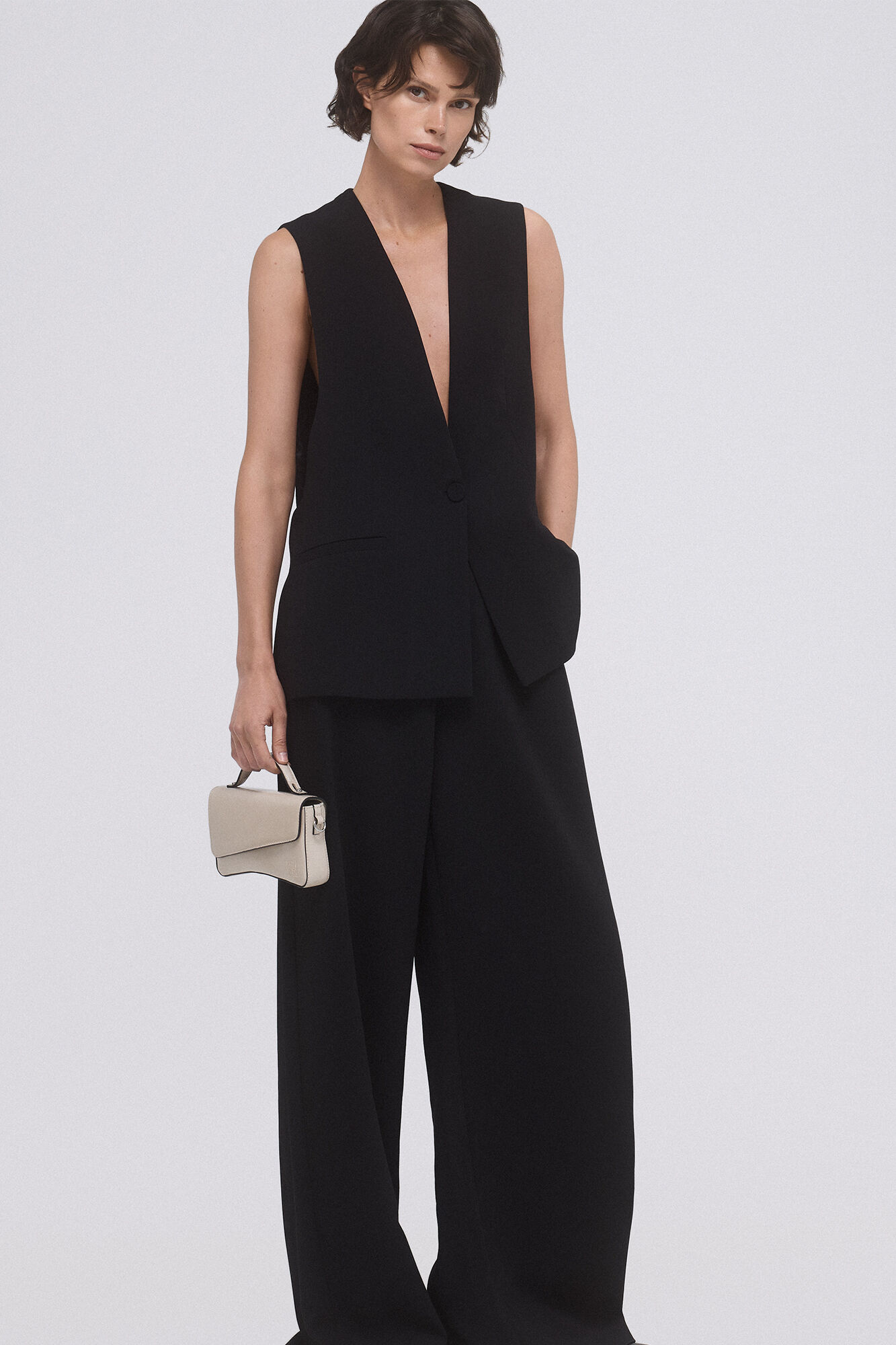 Pedro del Hierro Pantal&oacute;n ancho Negro