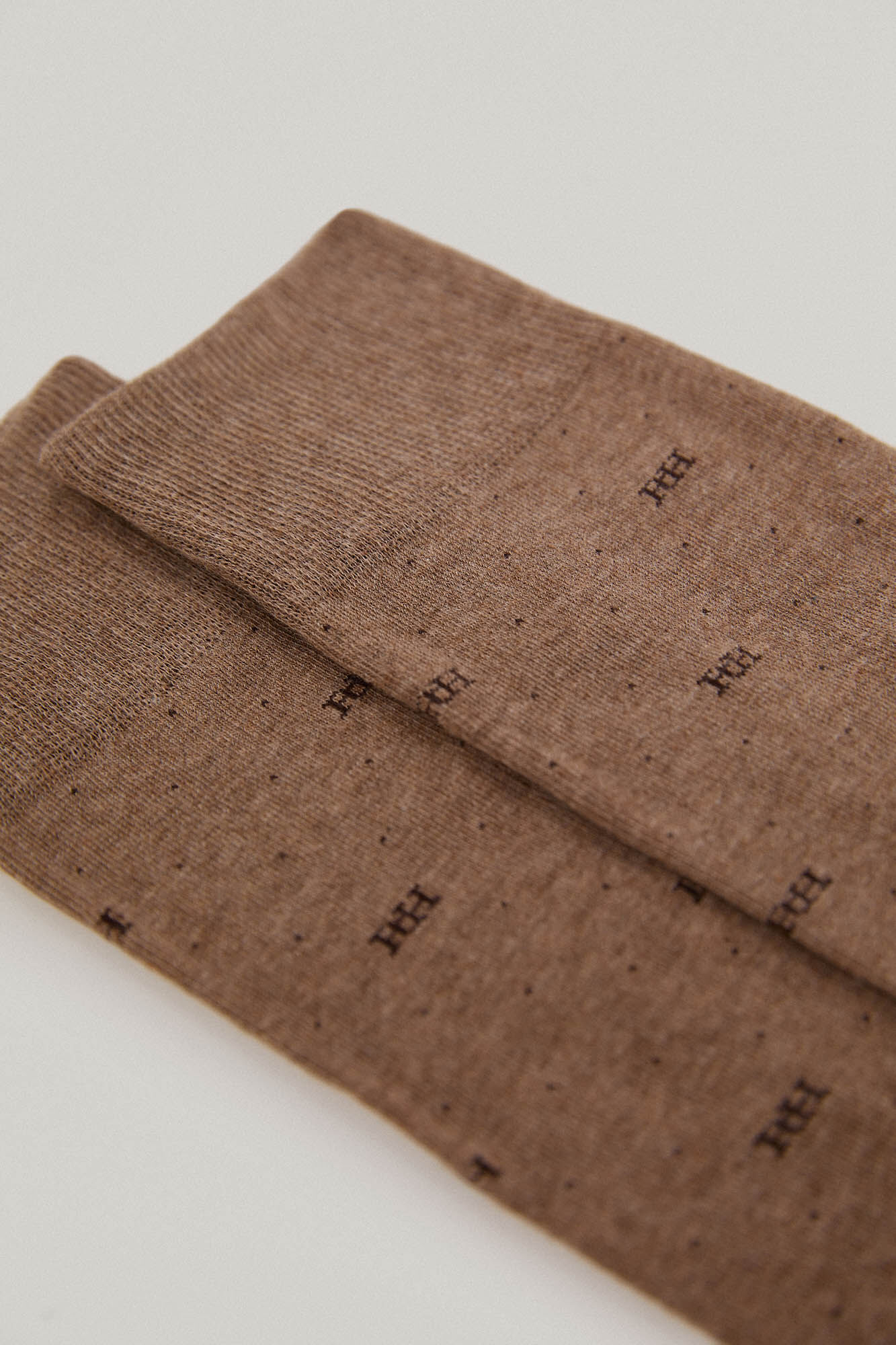 Pedro del Hierro Polka dot logo socks Brown