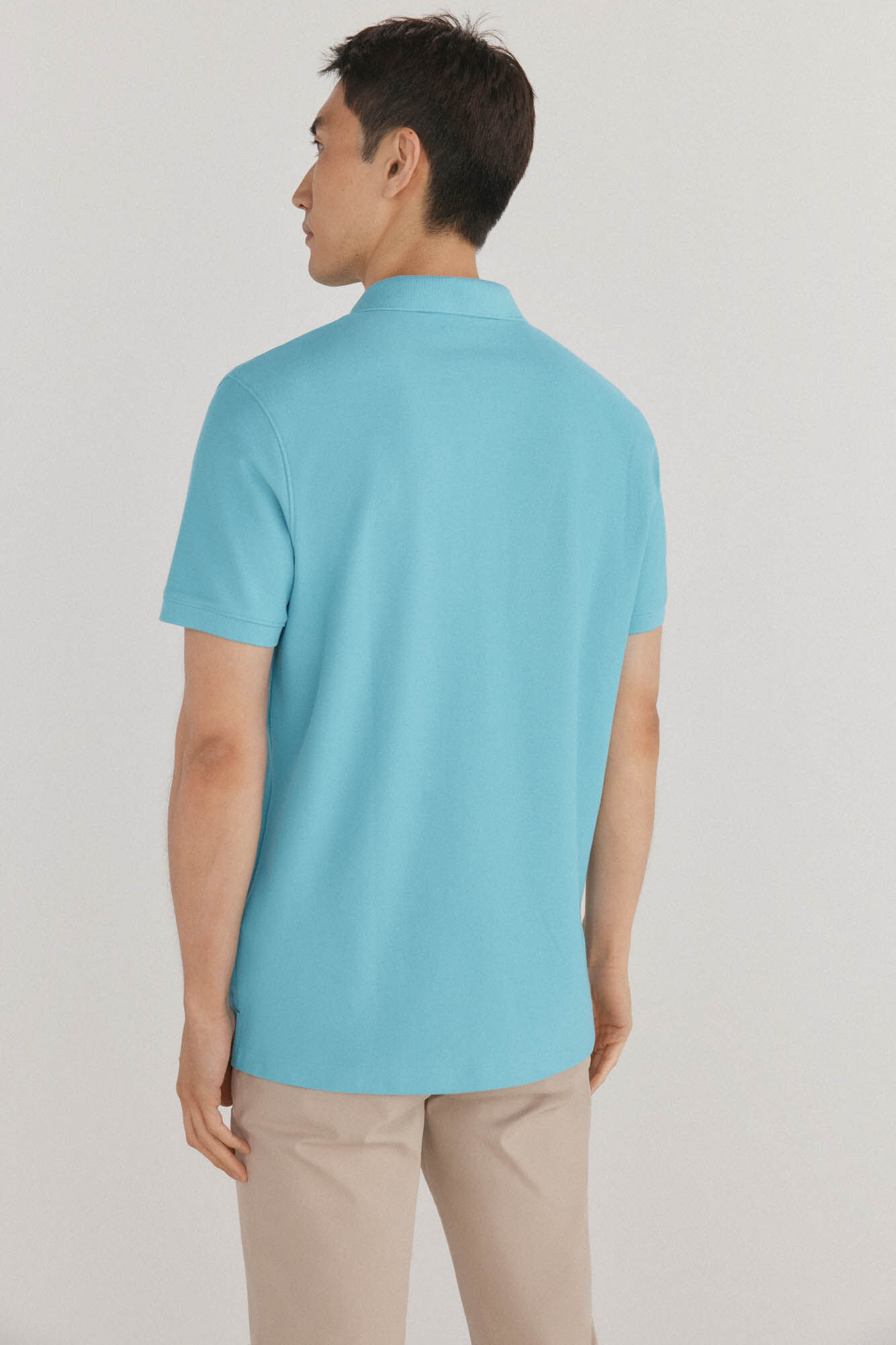 Pedro del Hierro Essential slim polo shirt Turquoise