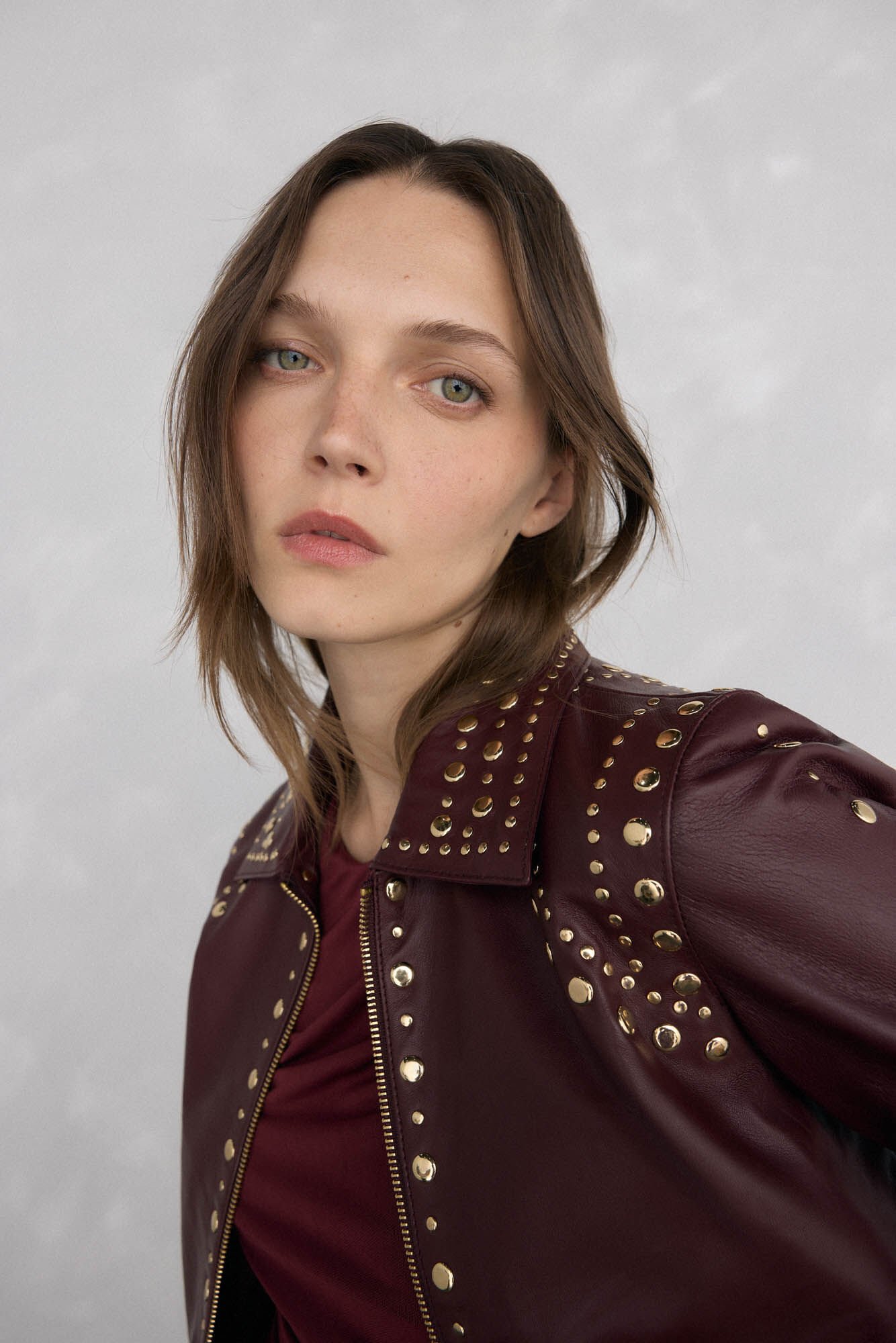 Pedro del Hierro Jaqueta napa cravejada Coral