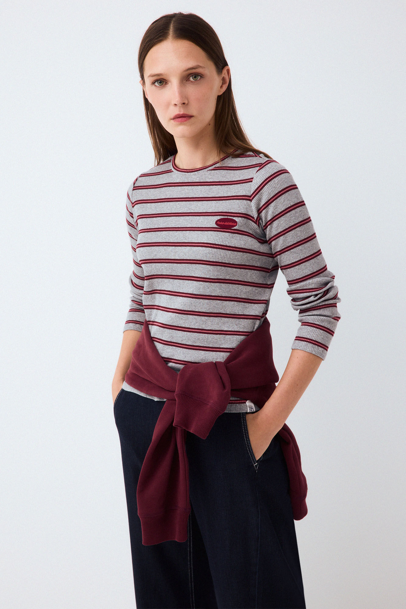 Pedro del Hierro Striped long sleeve T-shirt