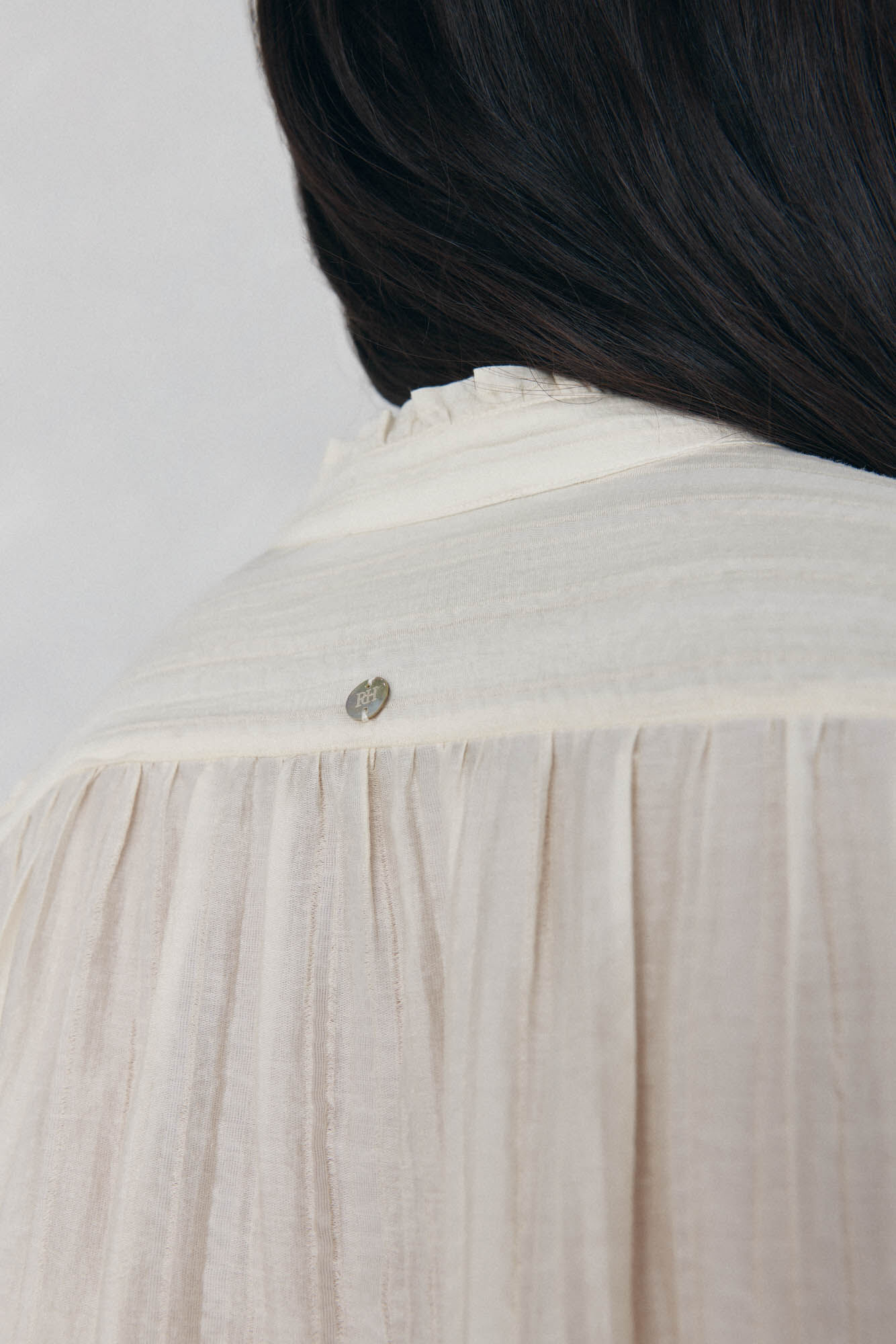 Pedro del Hierro Blusa lisa e solta Beige