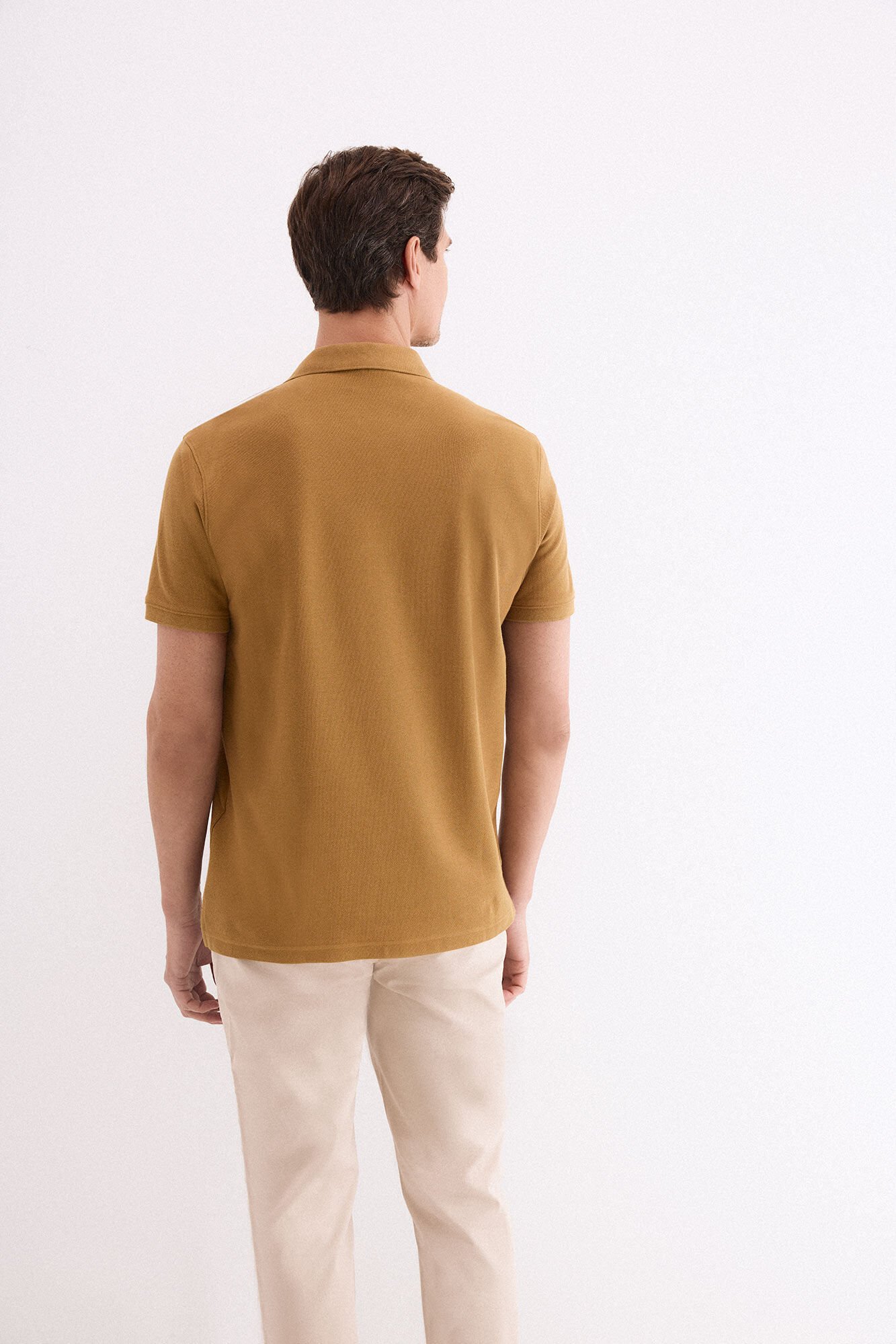 Pedro del Hierro Basic piqu&eacute; polo shirt Brown