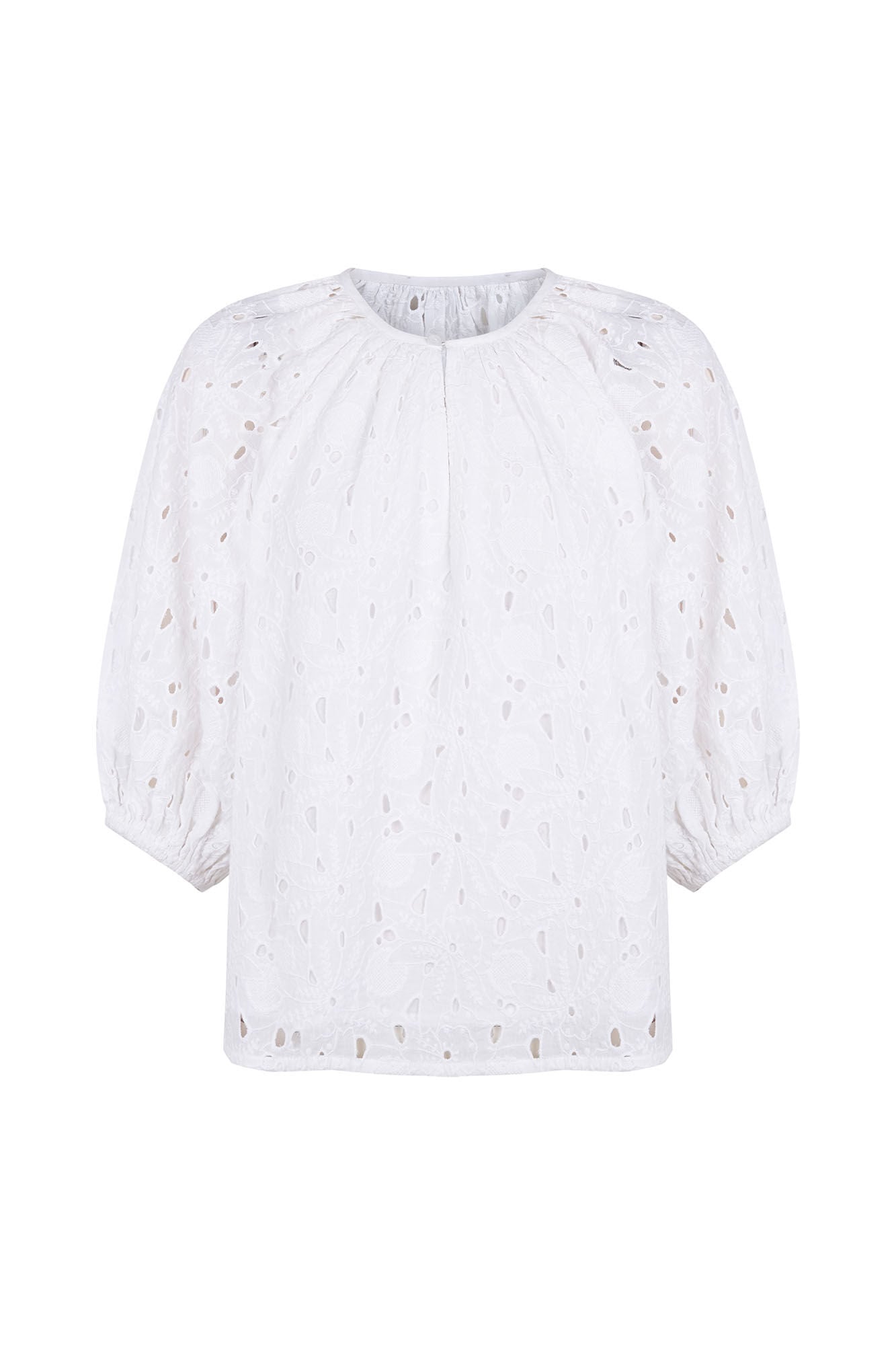 Pedro del Hierro Openwork elbow sleeve top White
