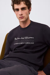 Pedro del Hierro Crew neck logo sweatshirt Grey