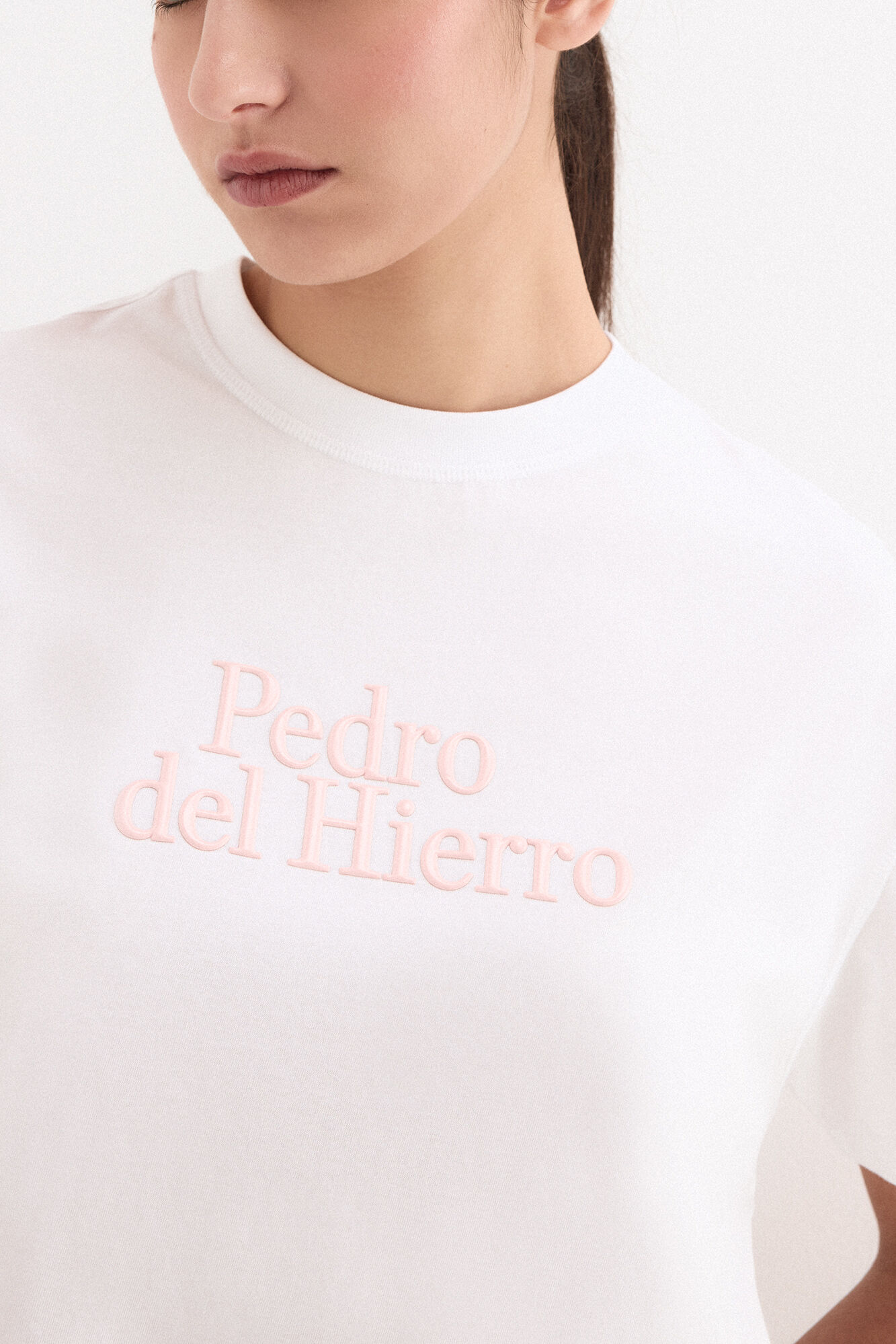 Pedro del Hierro Oversize activewear logo T-shirt White