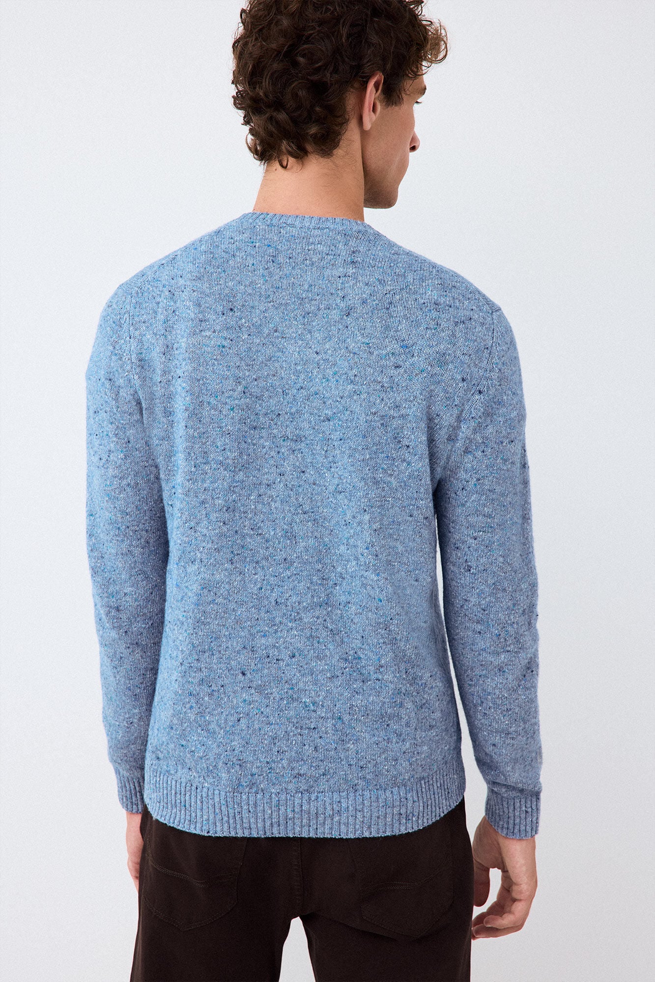 Pedro del Hierro Italian premium yarn knit jumper Blue