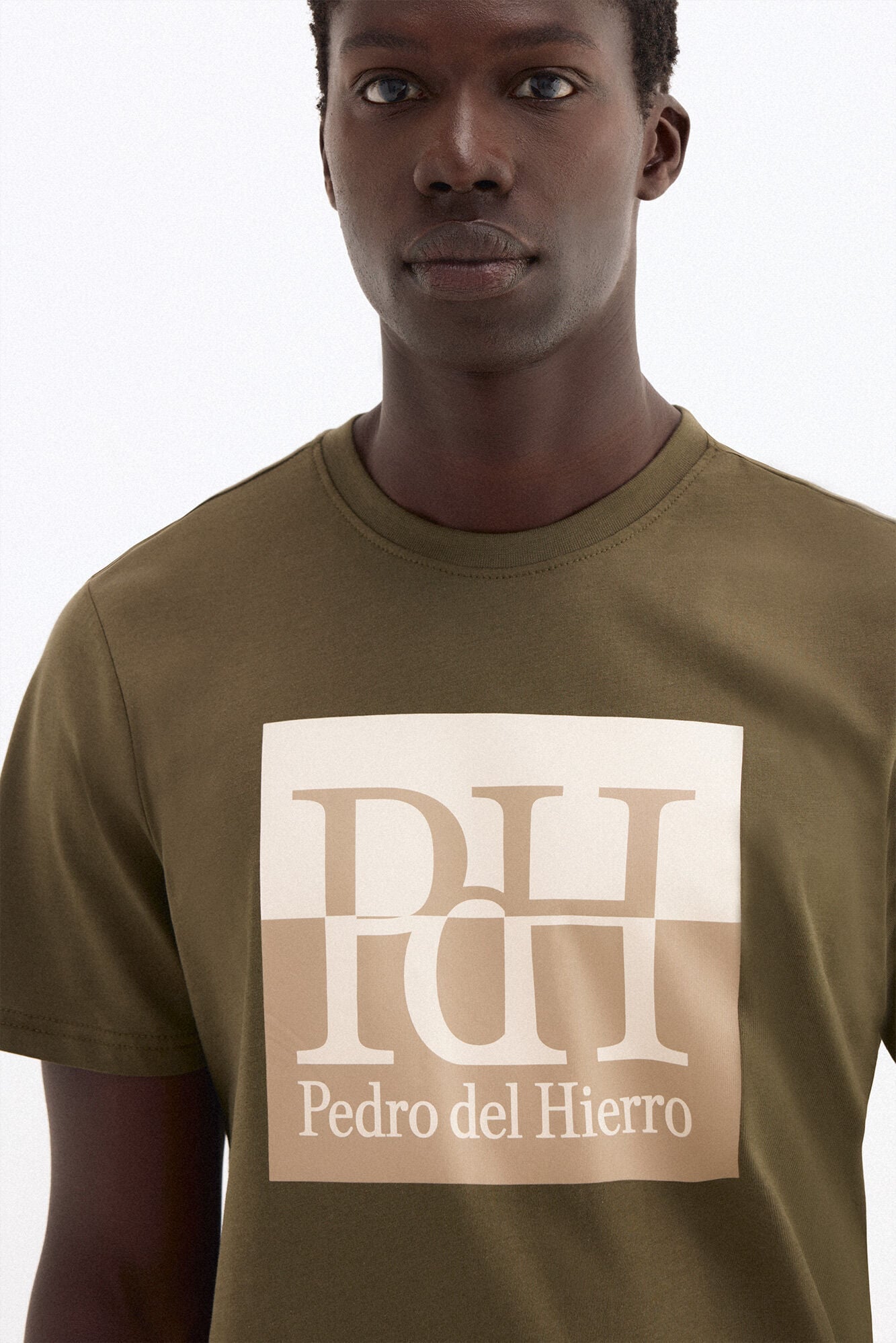 Pedro del Hierro Large logo T-shirt Green