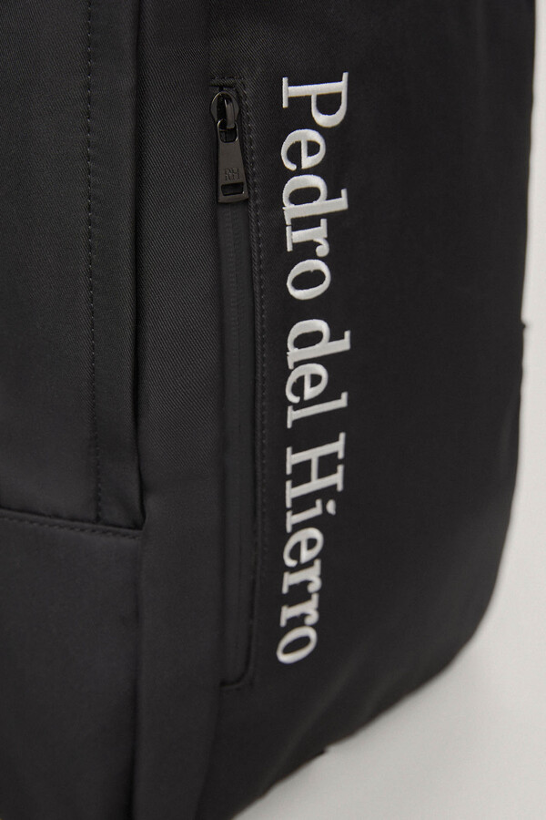 Pedro del Hierro Plain fabric backpack Black