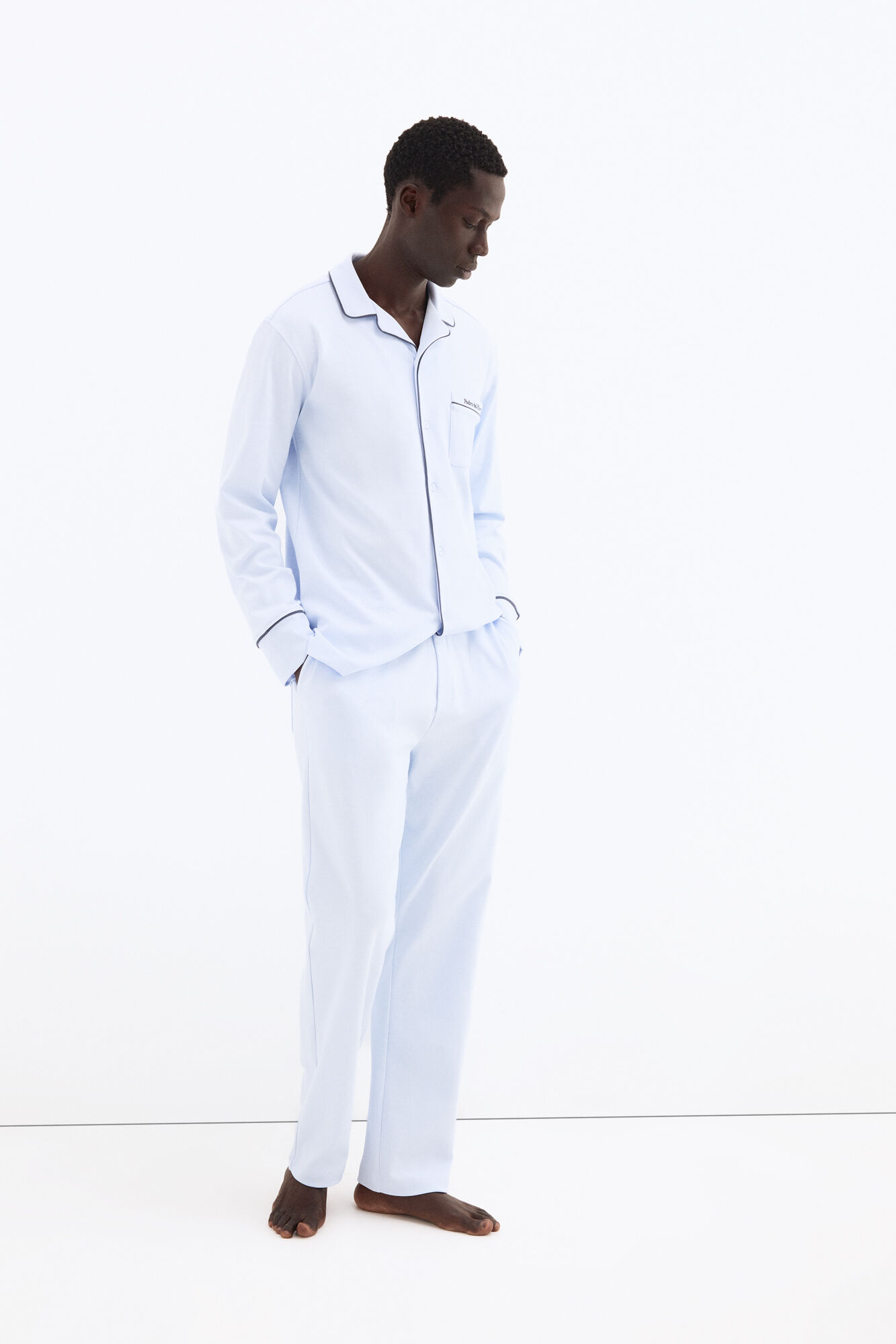 Pedro del Hierro Cal&ccedil;a comprida de pijama em algod&atilde;o espanhol