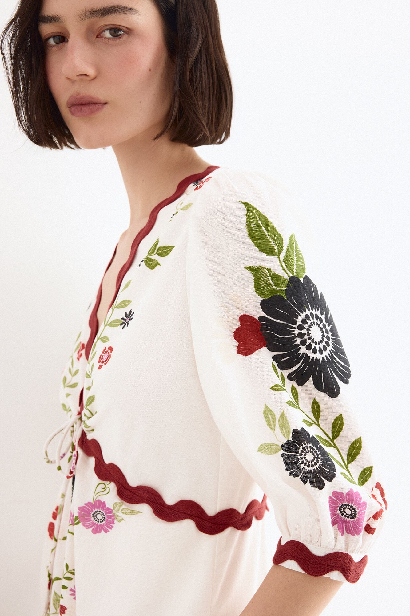 TFP by Tamara Falc&oacute; Vestido comprido estampado