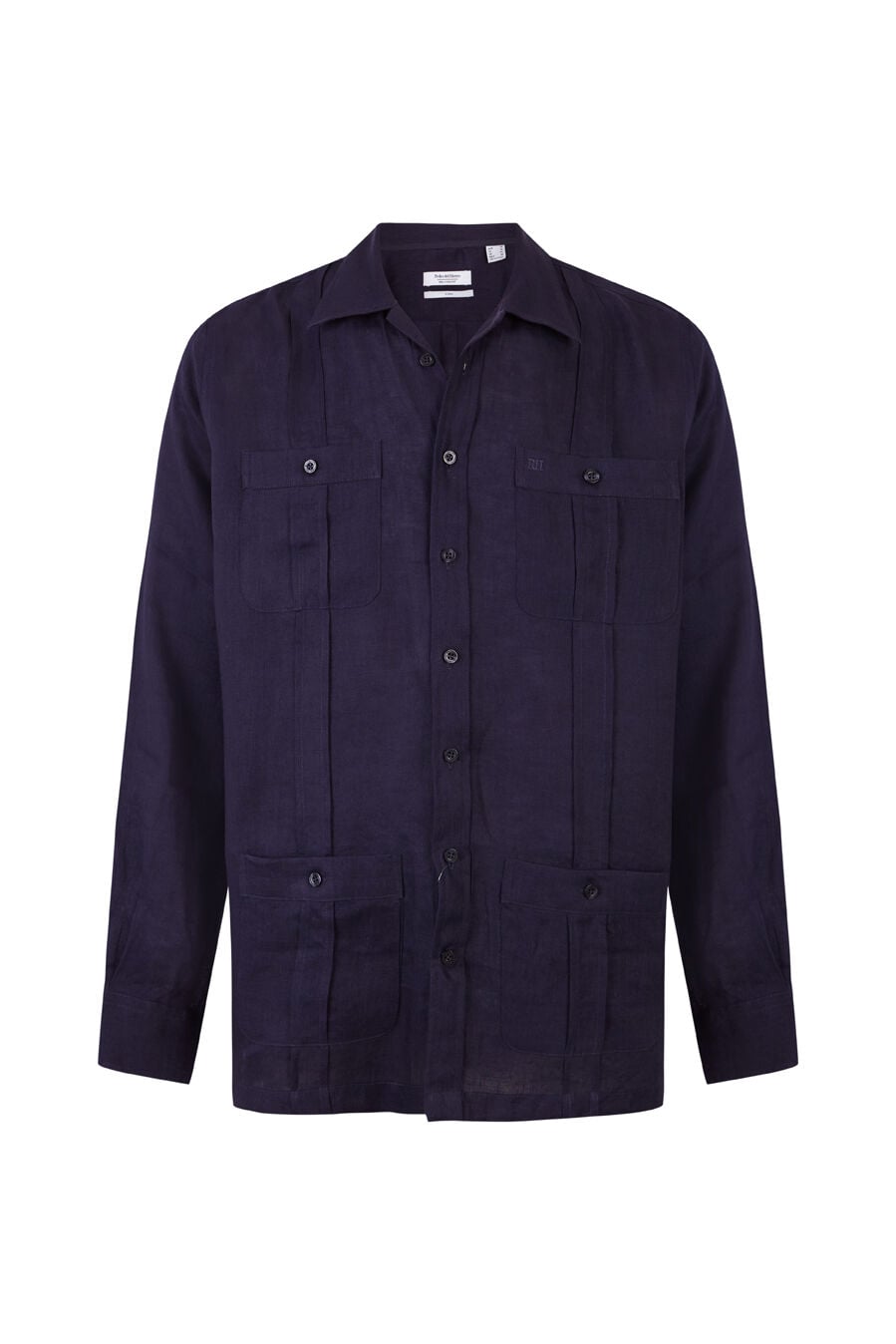 Pedro del Hierro Linen Guayabera shirt Blue