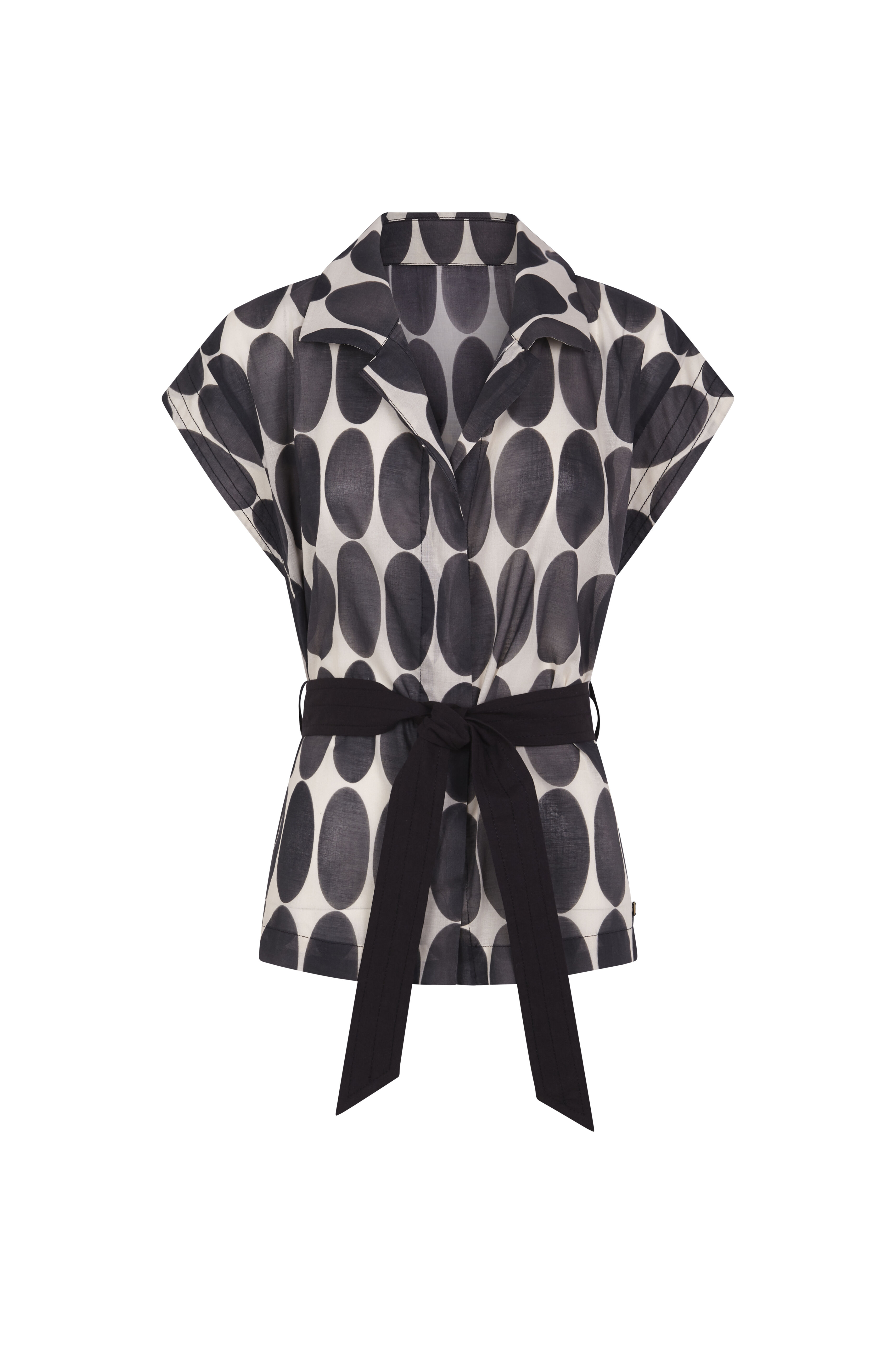 Pedro del Hierro Colete estampado com cinto Marfim