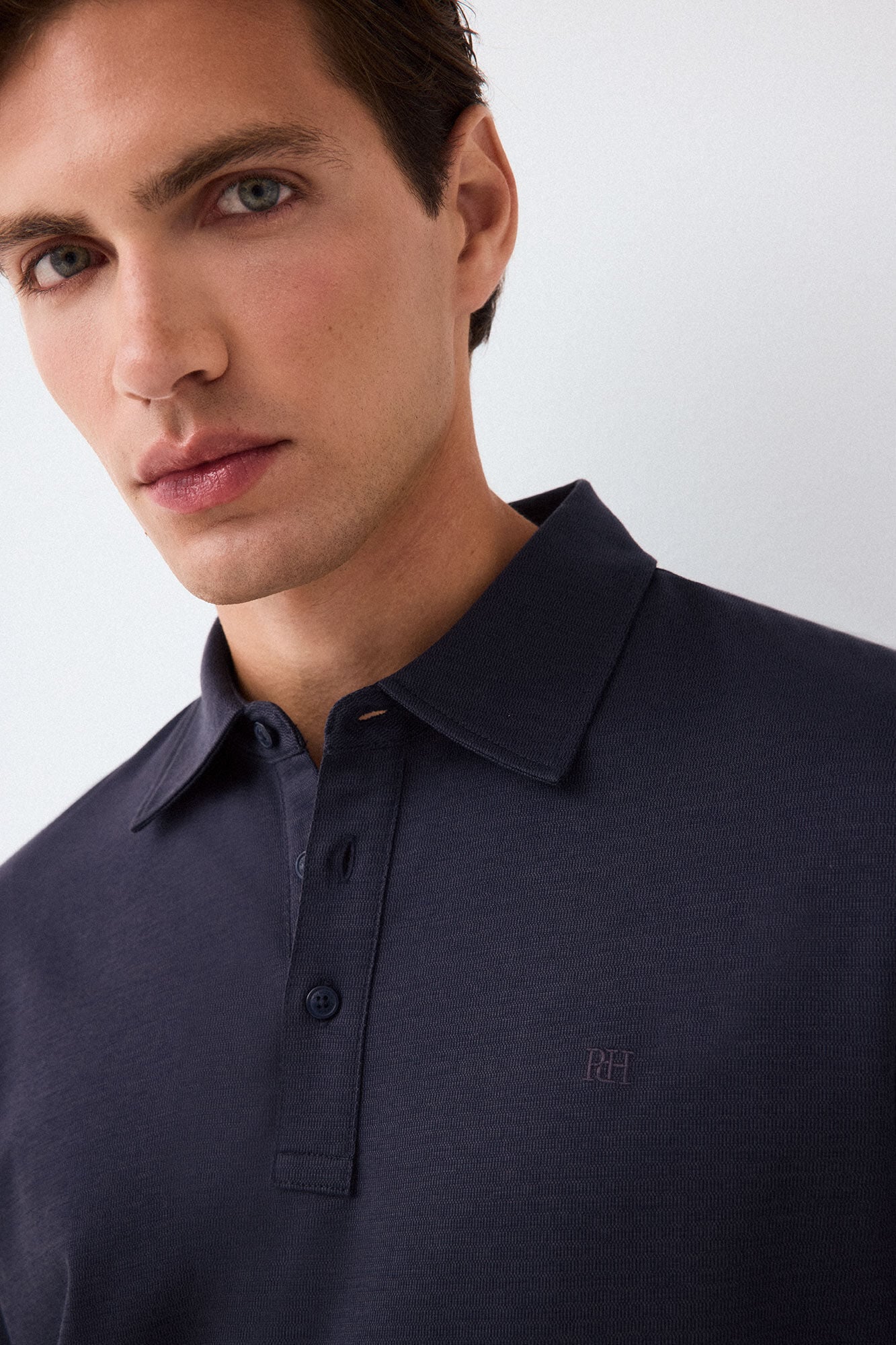 Pedro del Hierro Polo de estrutura manga comprida Azul