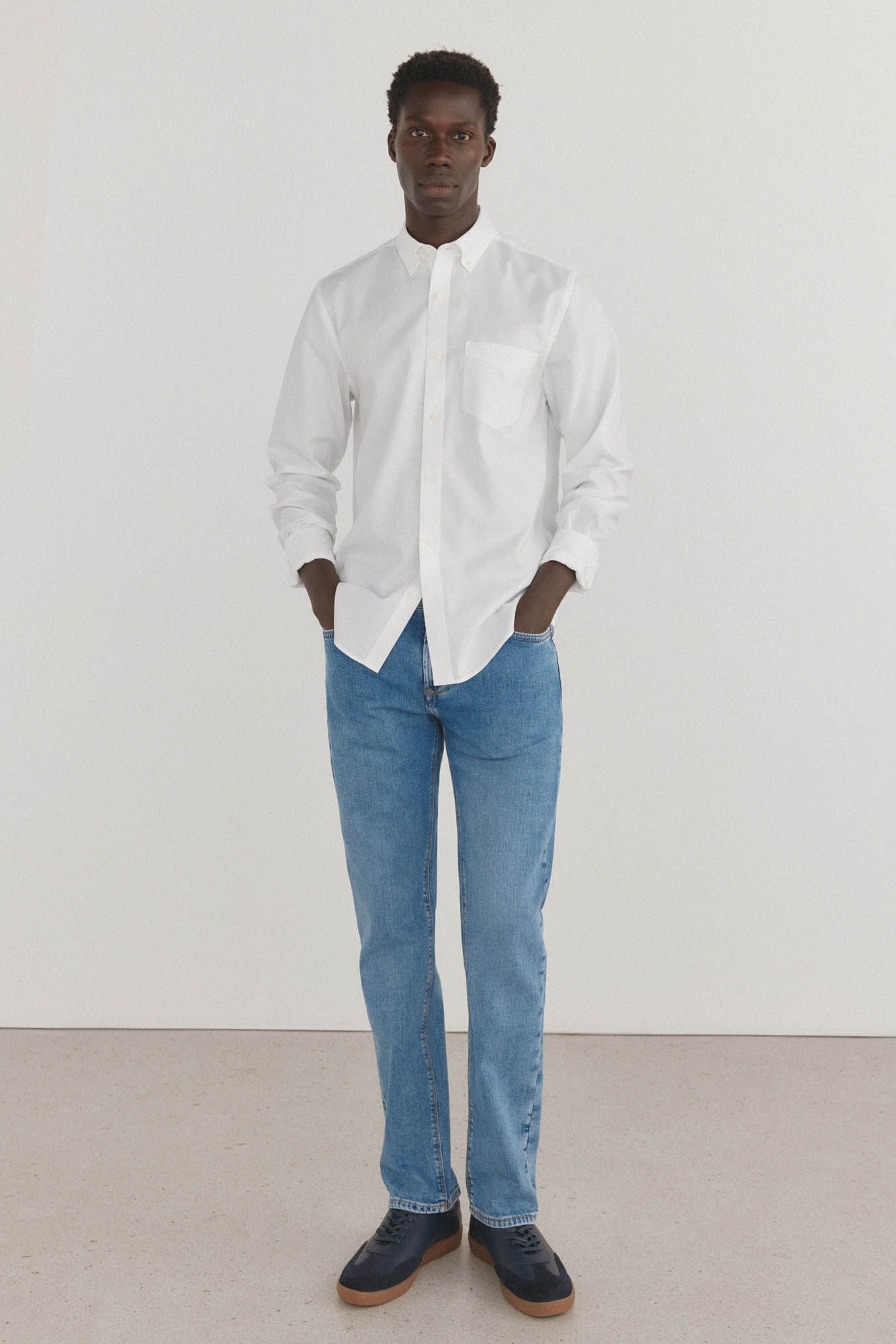 Pedro del Hierro Plain non-iron Oxford shirt White