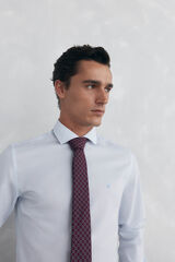 Pedro del Hierro Easy-iron micro-stripe shirt + anti-odor slim fit Blue