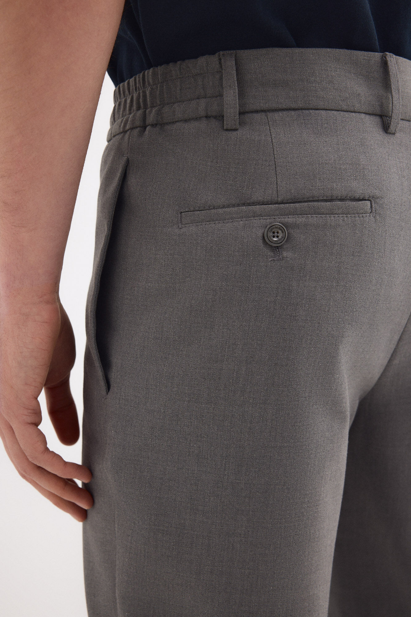 Pedro del Hierro Side elastic trousers Grey