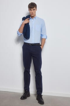 Pedro del Hierro Pantalón chino premium flex slim fit Azul