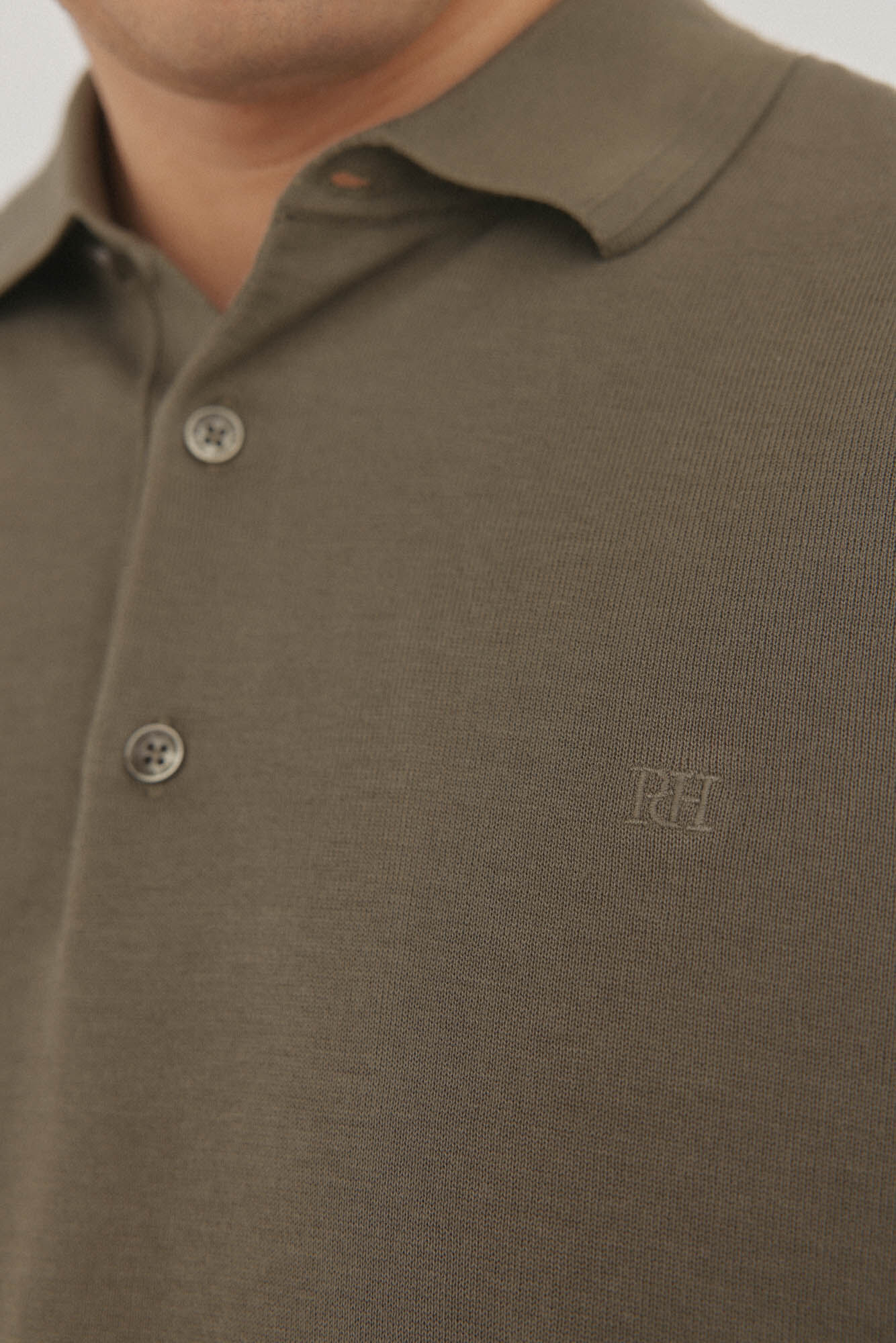 Pedro del Hierro Premium short sleeve cotton polo shirt jersey Green