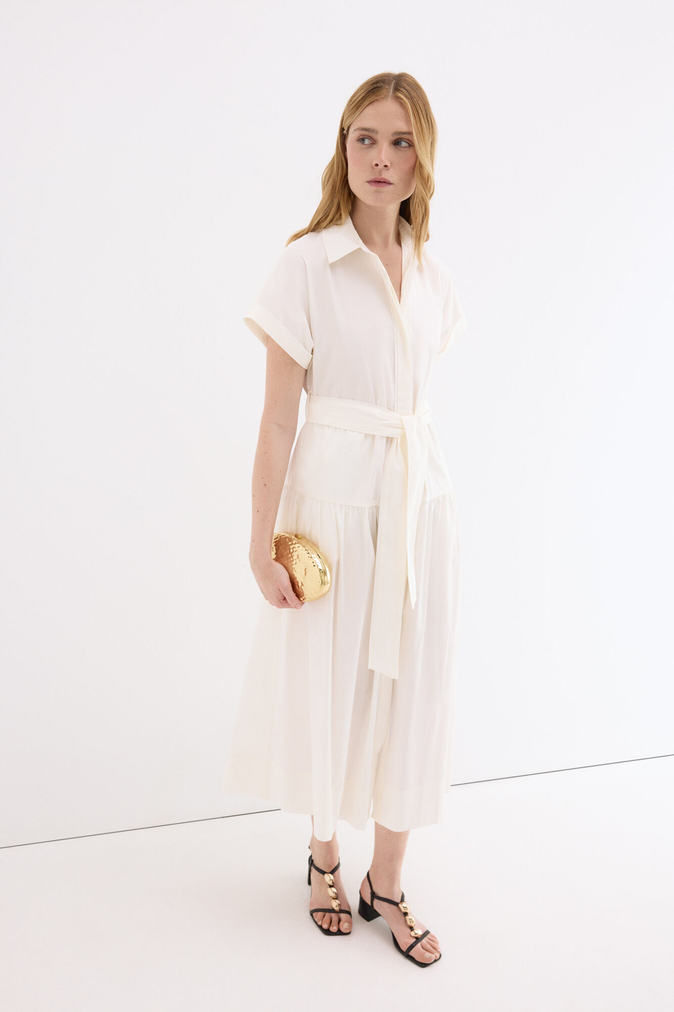 Pedro del Hierro Poplin shirt dress Brown