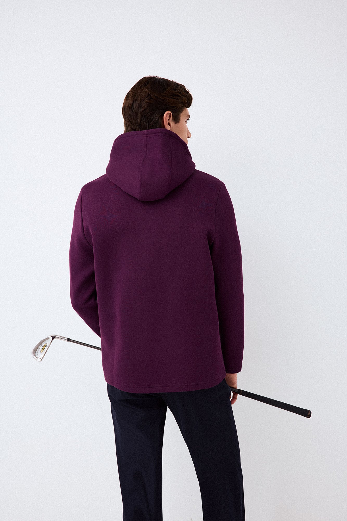 Pedro del Hierro Hooded technical golf sweatshirt Purple